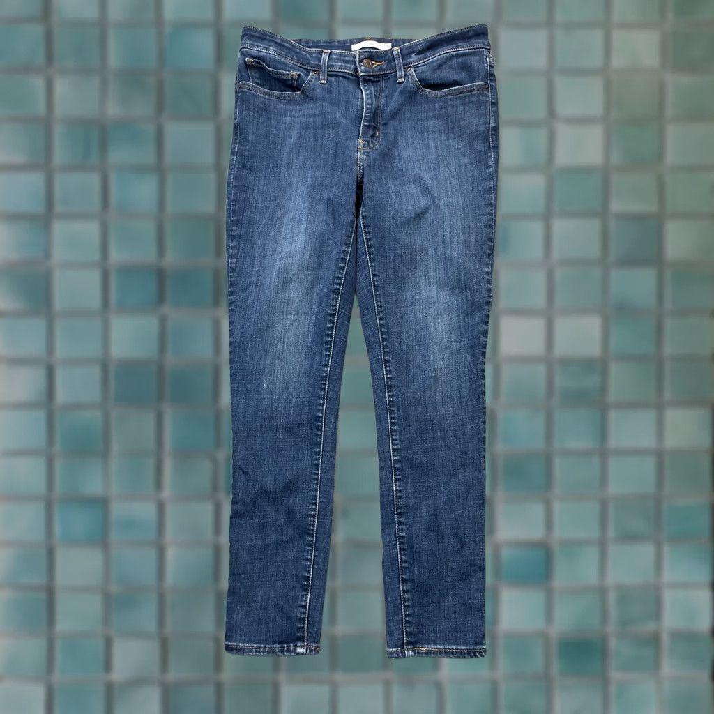 Levi's Levi's 711 Jeans Womens 30 Blue Skinny Denim Logo Cotton Stretch Regular Inseam 27 Size 30" / US 8 / IT 44 - 1 Thumbnail