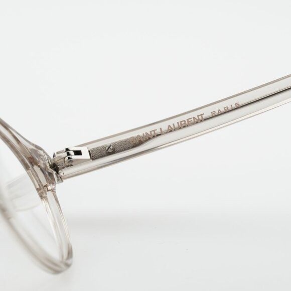 Saint Laurent Paris Saint Laurent SL M111 004 Round Eyeglasses Transparent Beige Size ONE SIZE - 7 Thumbnail