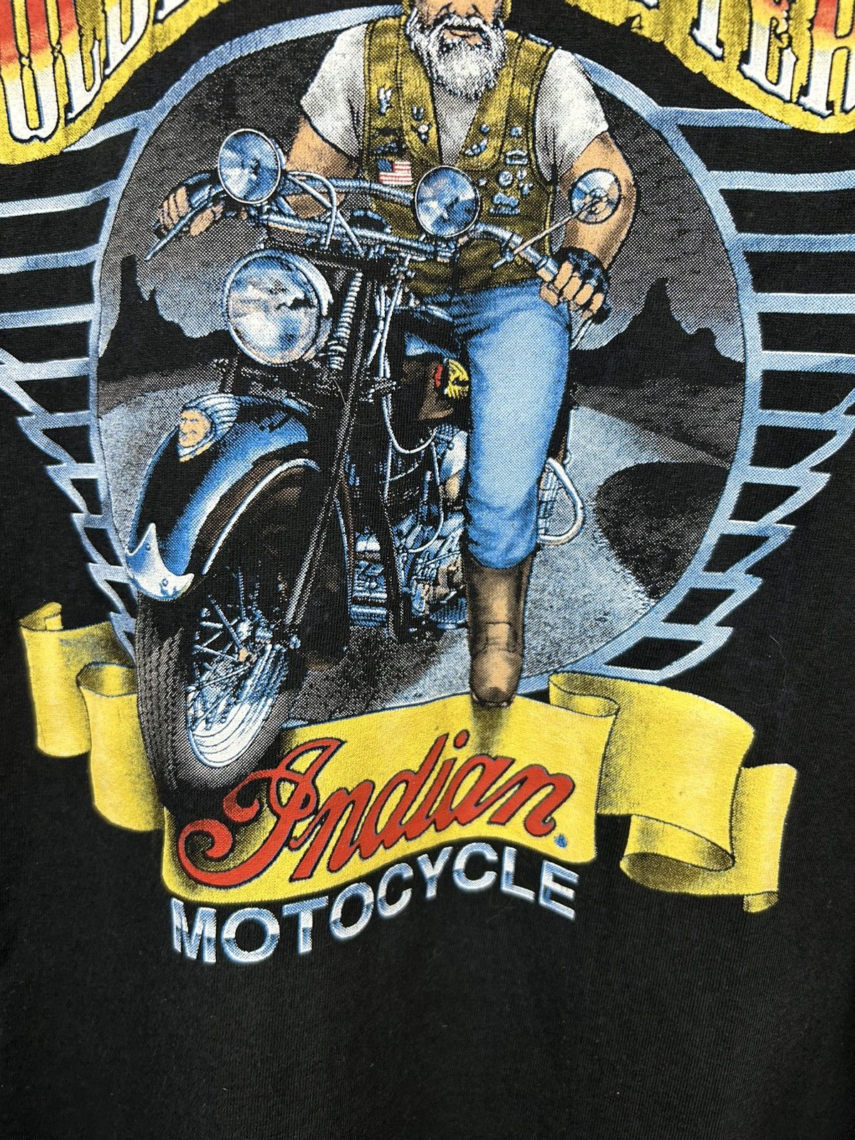 Vintage Vintage 90s Older is Better Indian Motocycle Biker Tee Size US L / EU 52-54 / 3 - 10 Thumbnail