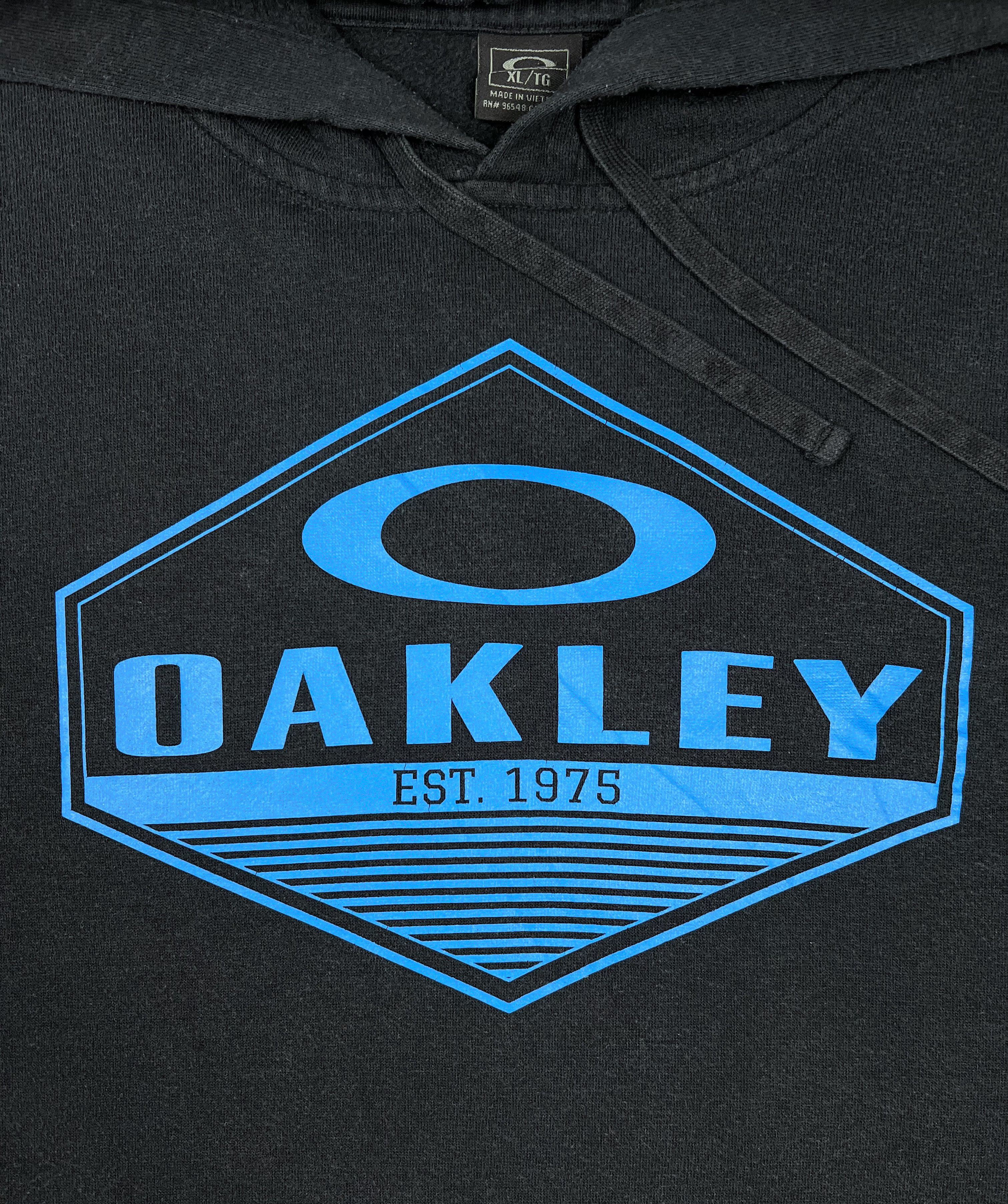 Oakley Oakley XL Hexagon Blue Logo Hoodie Pullover Black Sweatshirt Size US XL / EU 56 / 4 - 3 Thumbnail