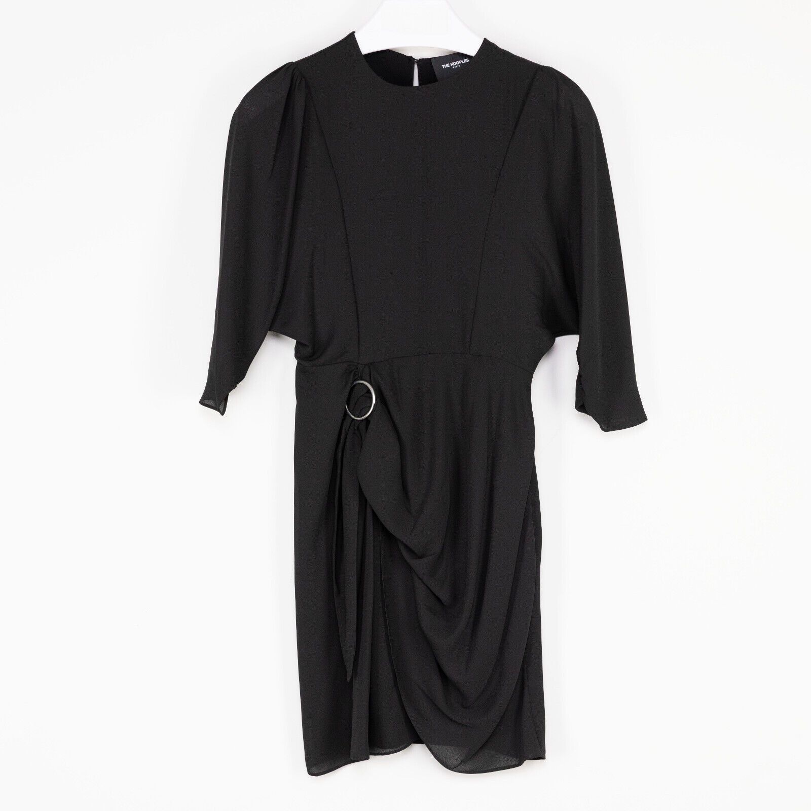 The Kooples The Kooples Women Draped Dress Black Size 0 Size XS / US 0-2 / IT 36-38 - 3 Thumbnail