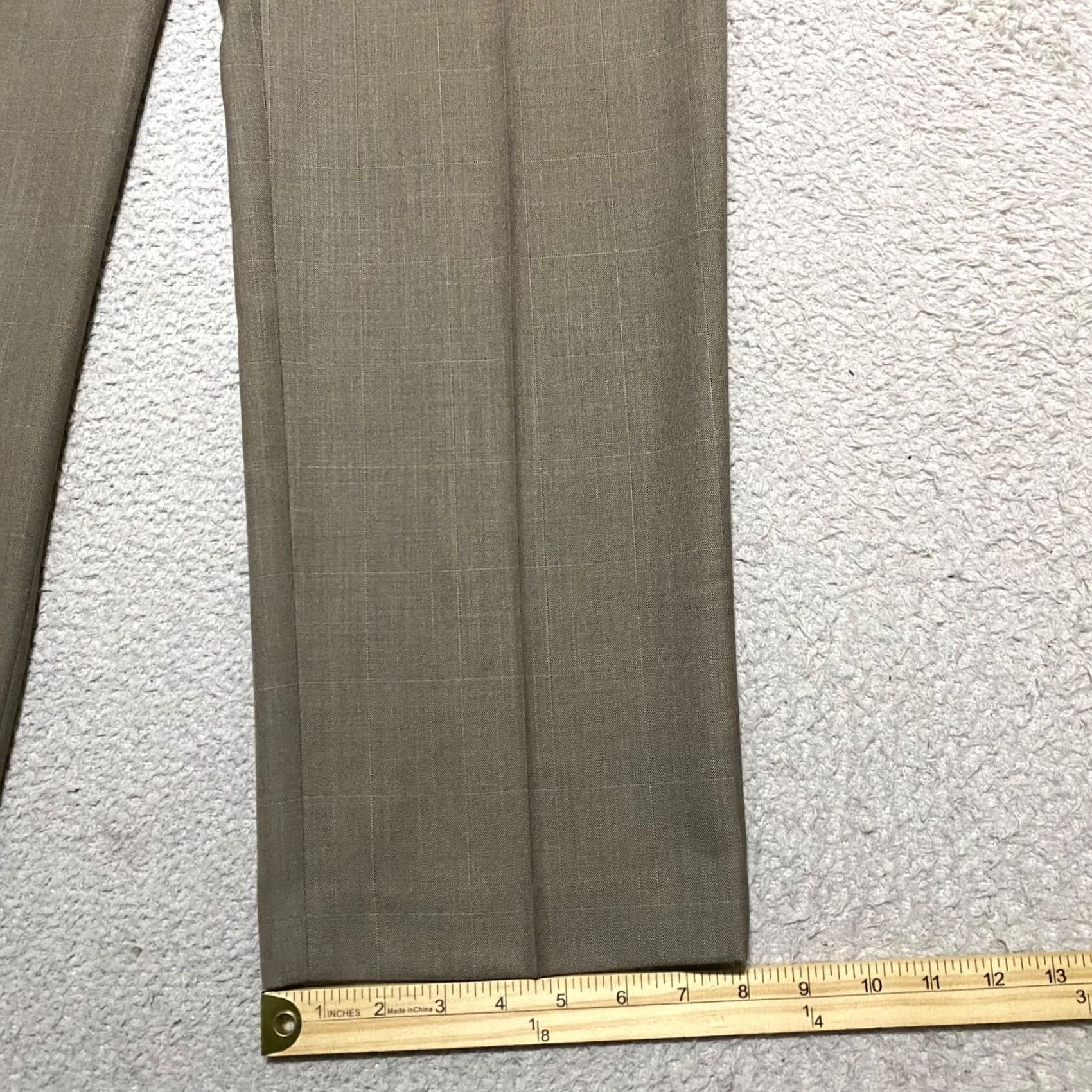 Calvin Klein Calvin Klein Pants Mens 36x29 Brown Flat Front Straight Dress Business Office Size US 36 / EU 52 - 4 Thumbnail