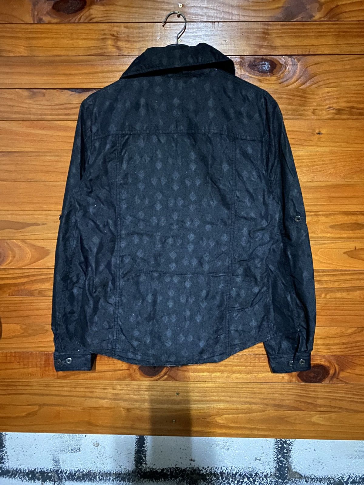 Japanese Brand MALE & CO Black Slim Fit Patterned Utility Jacket – Modern Size US S / EU 44-46 / 1 - 8 Thumbnail