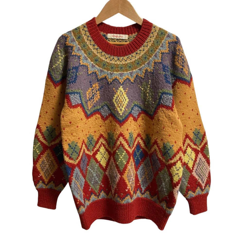 Other Other WONDERFUL WORLD Wool Knit Sweater Textile Tops DUTY FREE for USA Size ONE SIZE - 1 Thumbnail