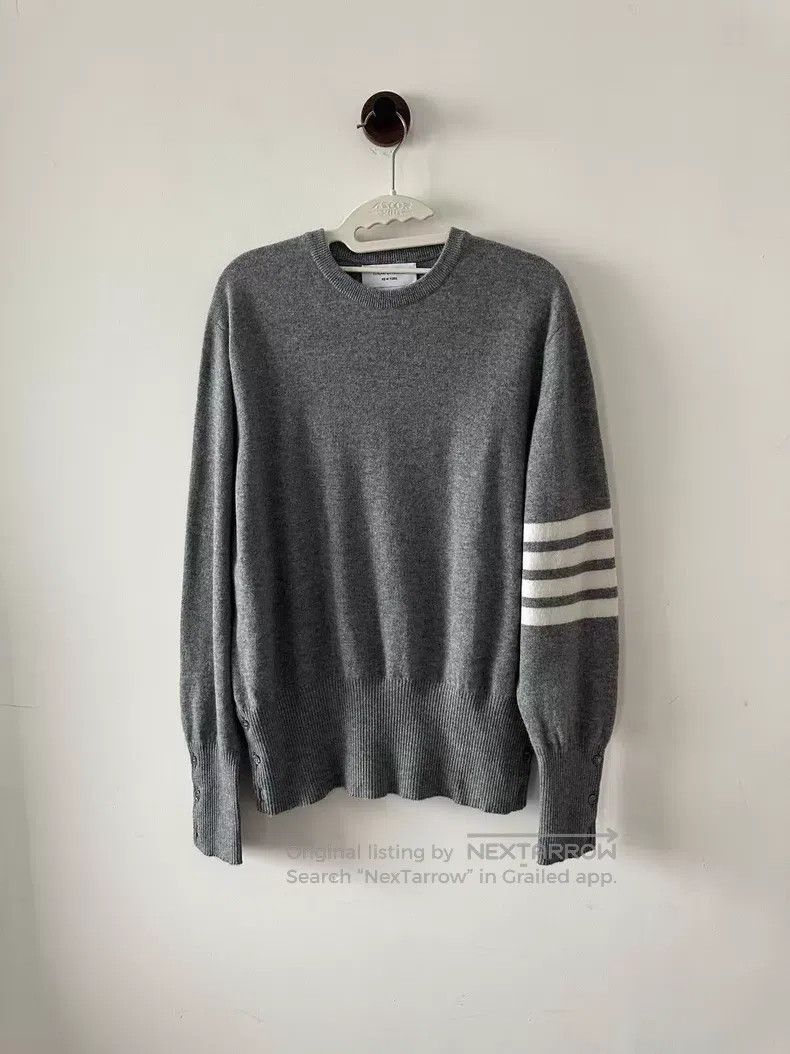 Thom Browne Thom Browne Gray cashmere sweater Size US XL / EU 56 / 4 - 1 Thumbnail