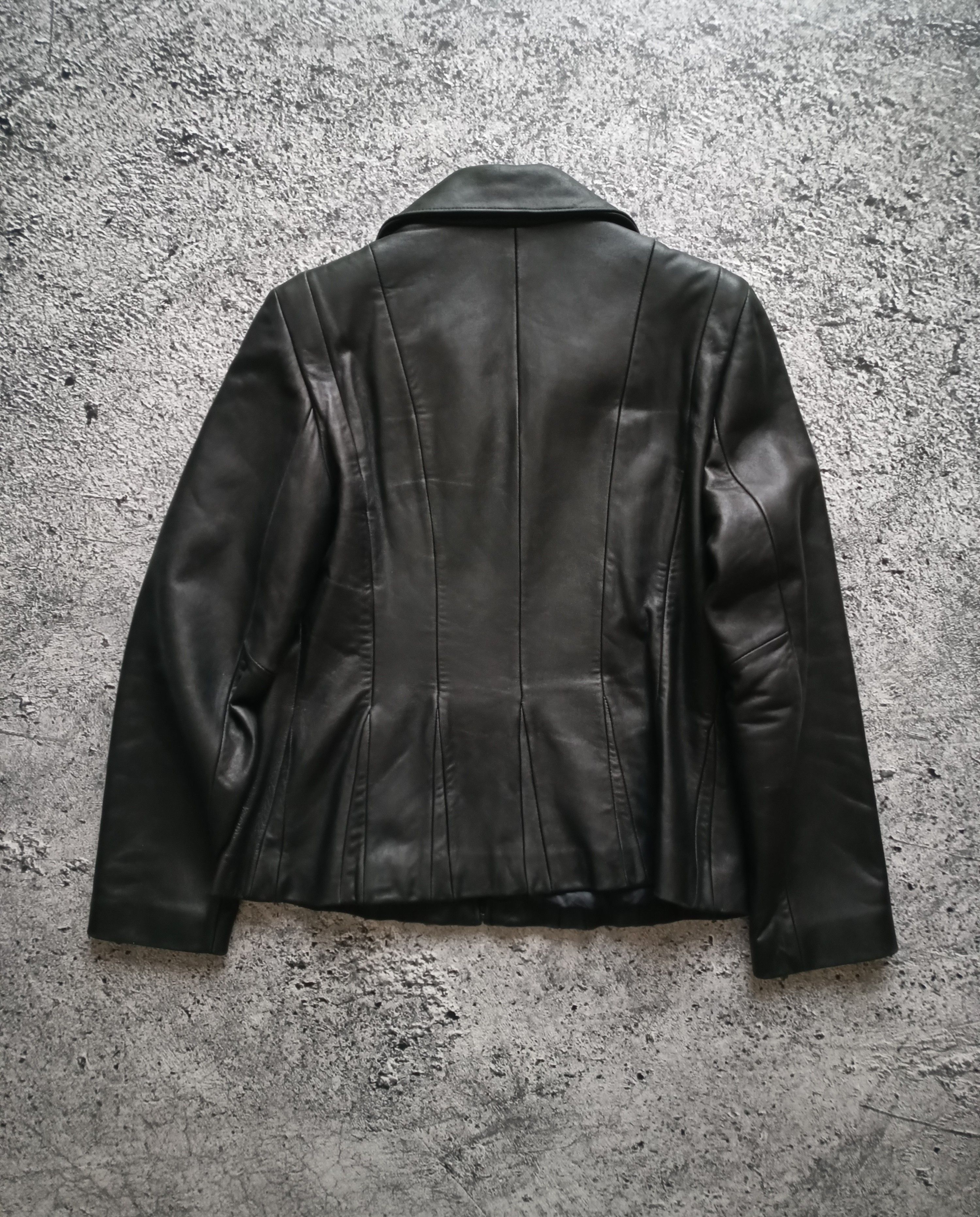 Jones New York Vintage Faded Leather Jacket Size L / US 10 / IT 46 - 5 Thumbnail