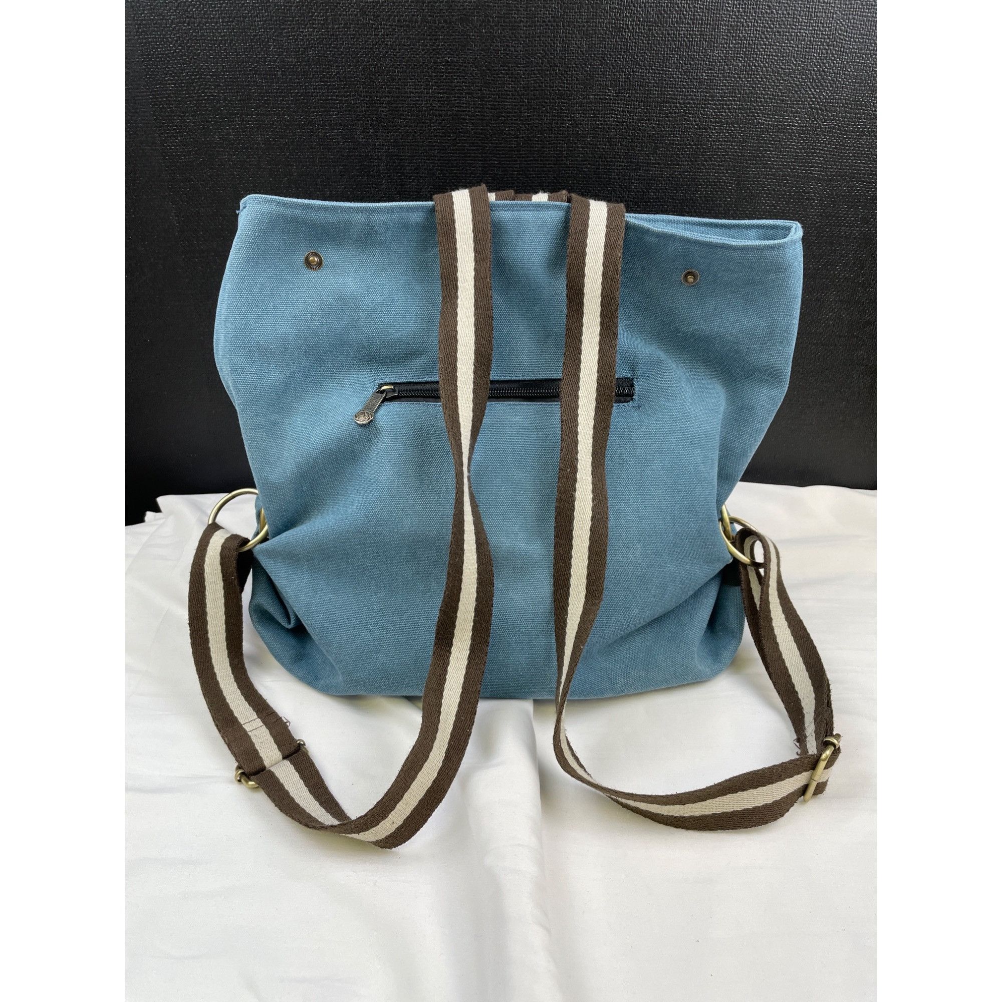 Other Women's Blue Denim Canvas Backpack SKU 3748 Size ONE SIZE - 4 Thumbnail