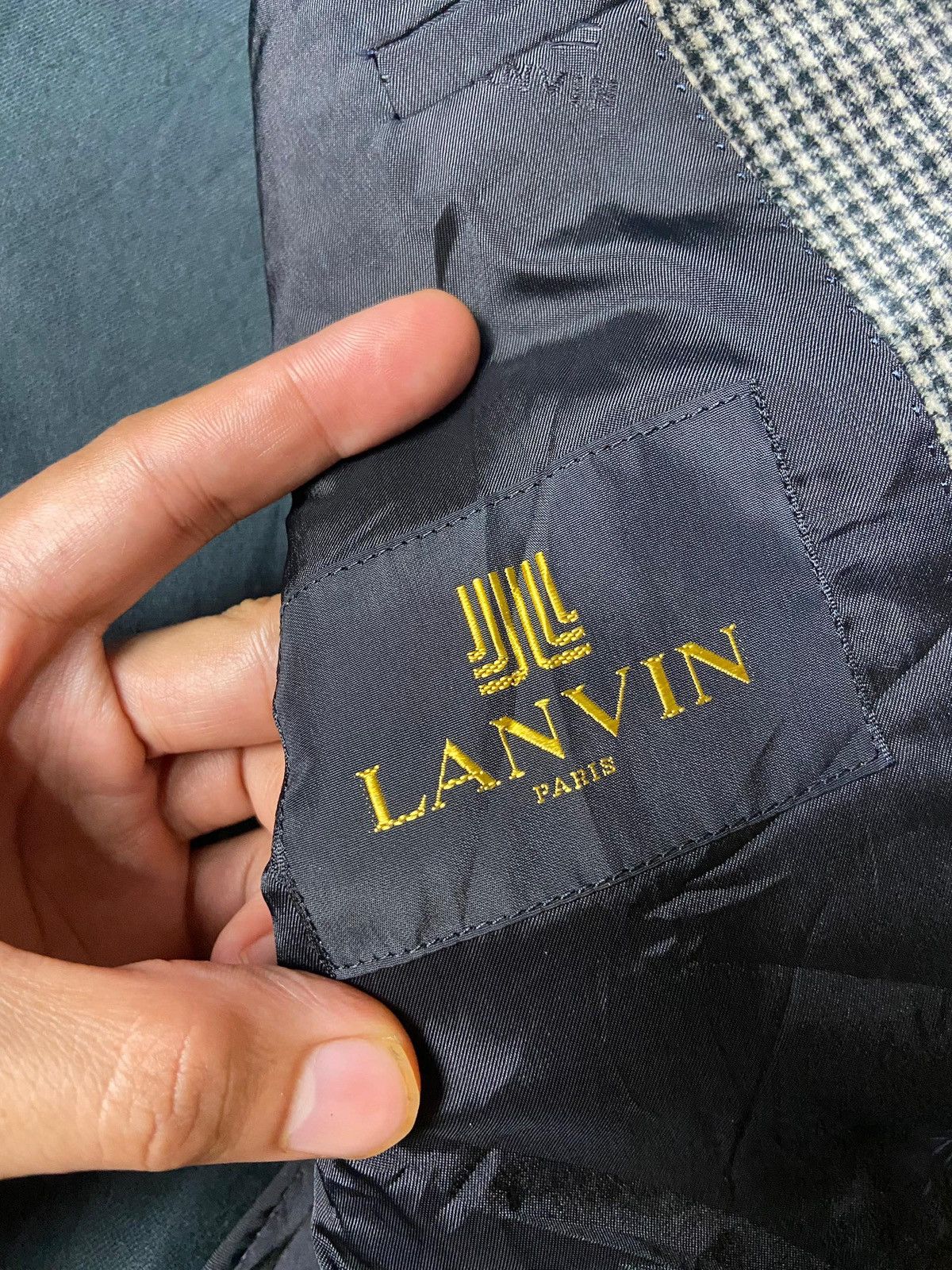 Lanvin Lanvin Paris Checkered Velvet Blazer (149) Size US XXS / EU 40 - 7 Thumbnail