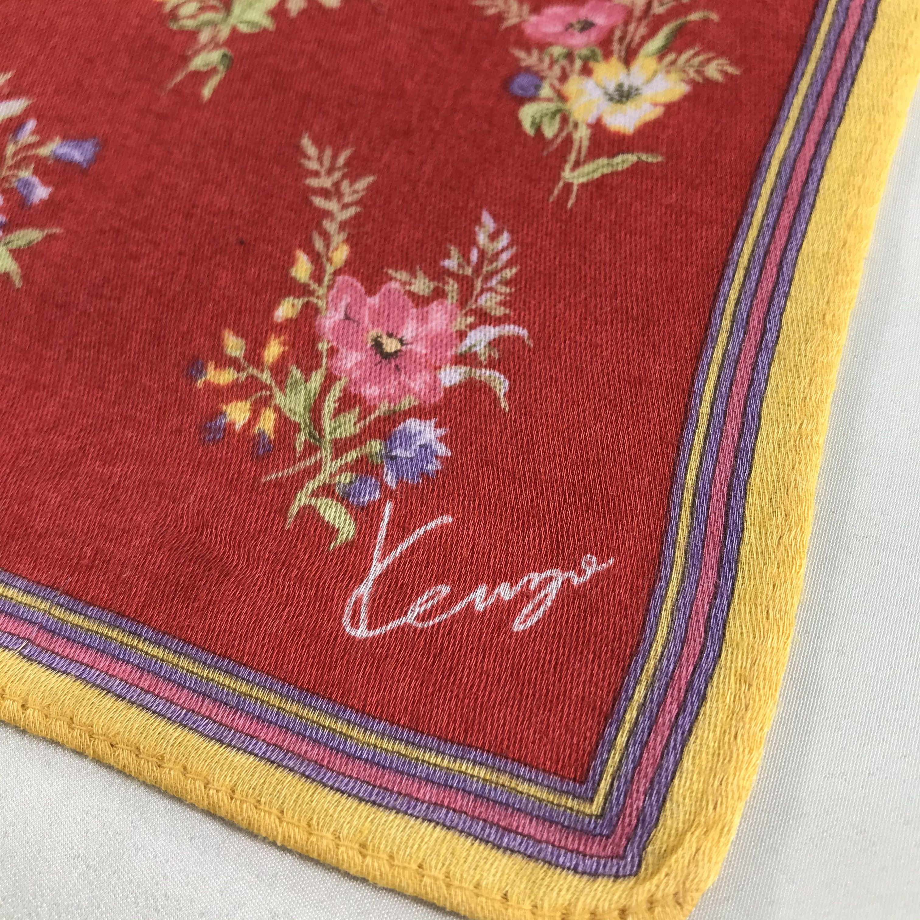 Kenzo Kenzo Floral Handkerchief Neckerchief Bandana H42 Size ONE SIZE - 4 Thumbnail