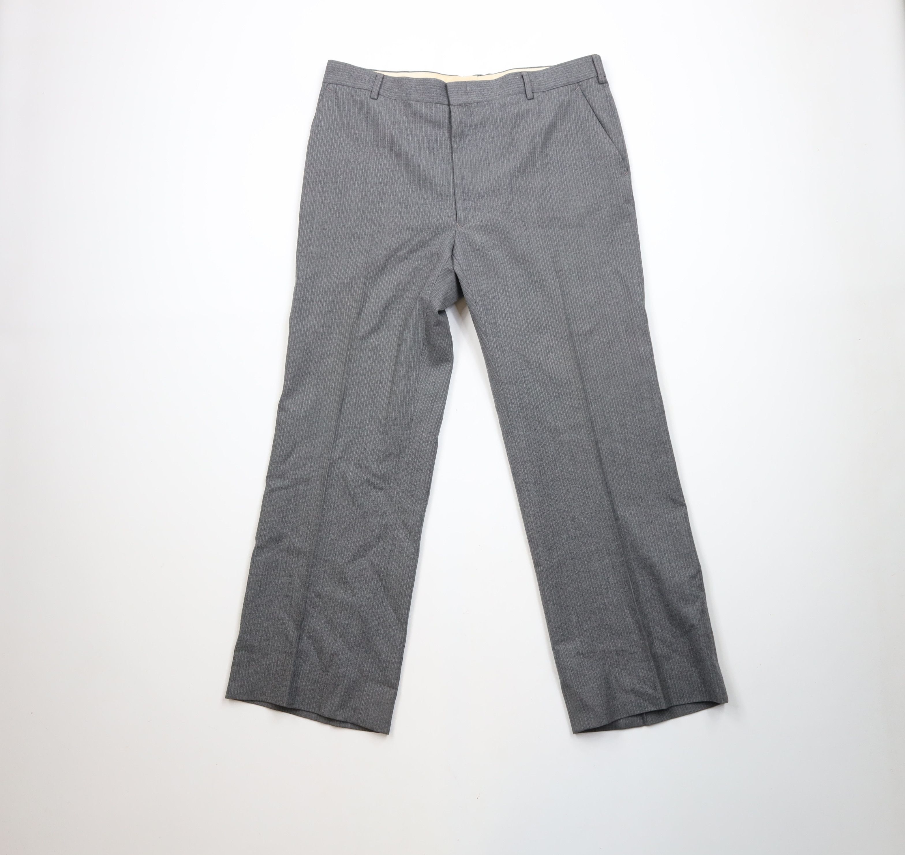 Vintage Vintage 60s 70s Streetwear Wool Bell Bottoms Pants Size US 36 / EU 52 - 1 Thumbnail