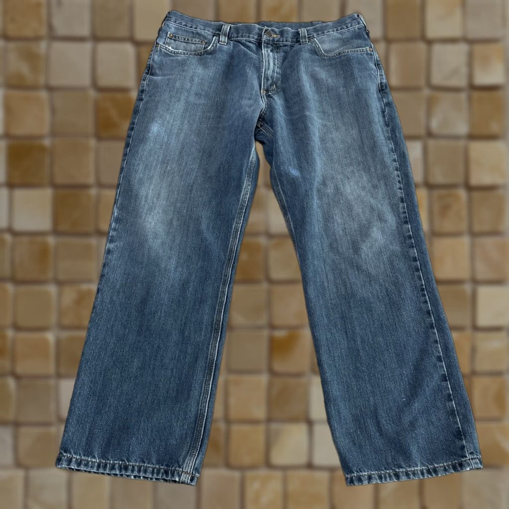 Carhartt Men's Carhartt Jeans 38x30 Straight Leg Relaxed Fit Denim Cotton Blend Mens Casual Durable Size US 38 / EU 54 - 1 Thumbnail