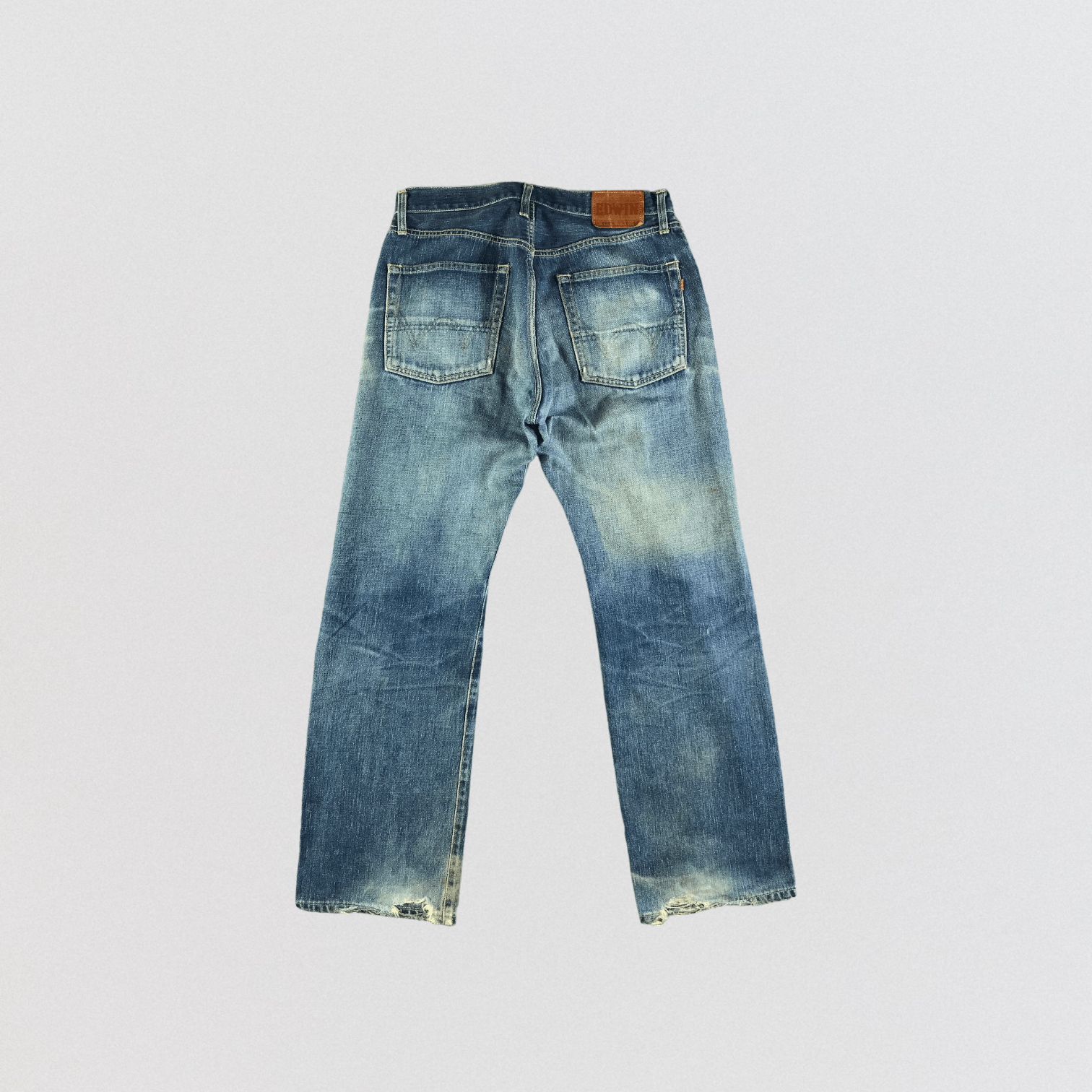 Edwin Vintage Blue Wash Edwin 505 Selvedge Jeans-JM3604 Size US 33 - 2 Thumbnail