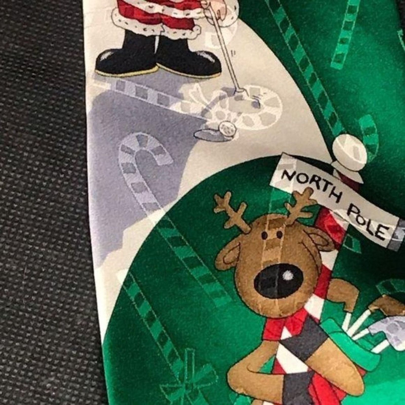The Unbranded Brand Vintage Holiday Christmas Novelty Tie Silk Yule Tie Greeting Size ONE SIZE - 7 Thumbnail