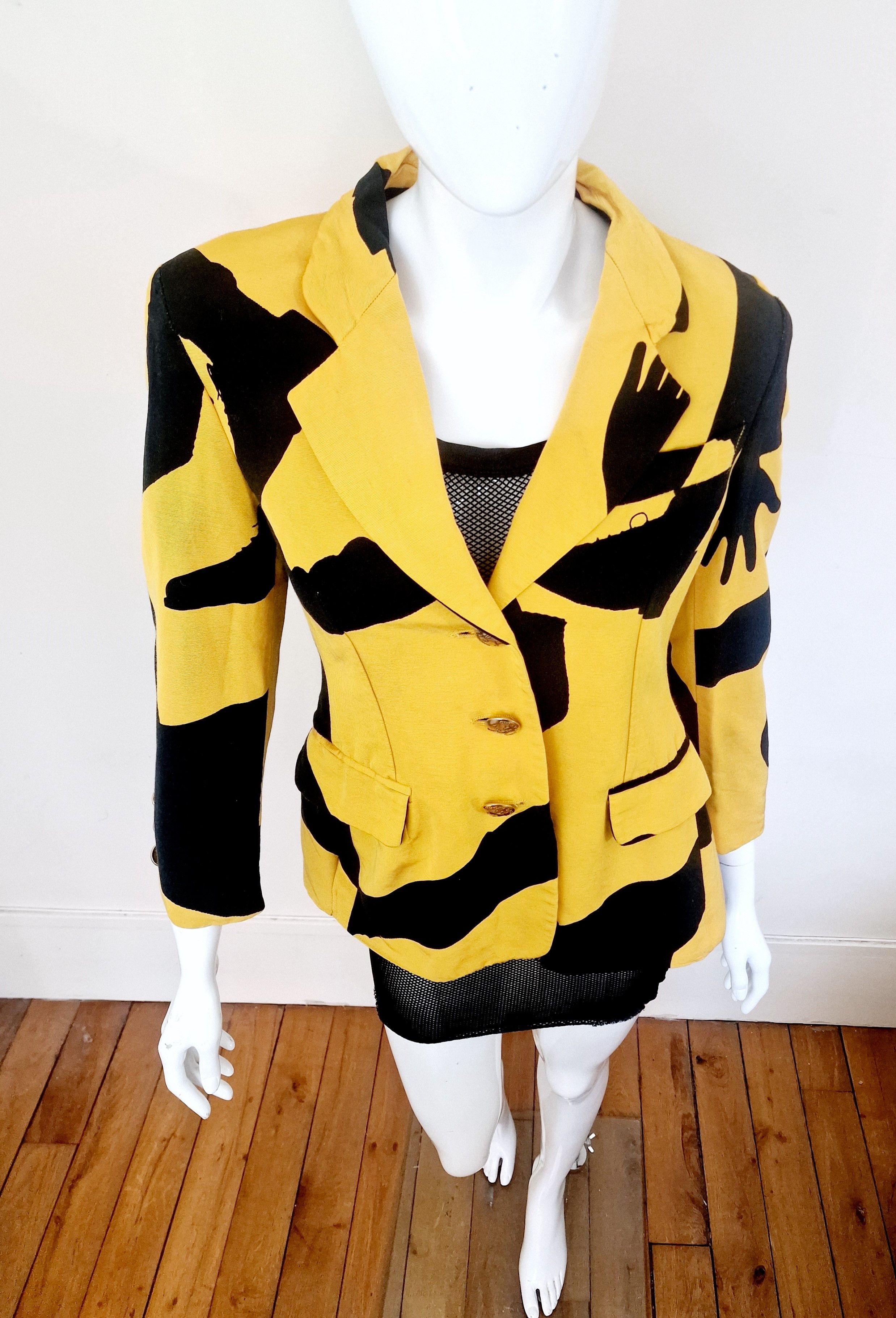 Moschino Moschino Silhouette Black Figures Legs Arms Blazer Jacket Size M / US 6-8 / IT 42-44 - 2 Thumbnail