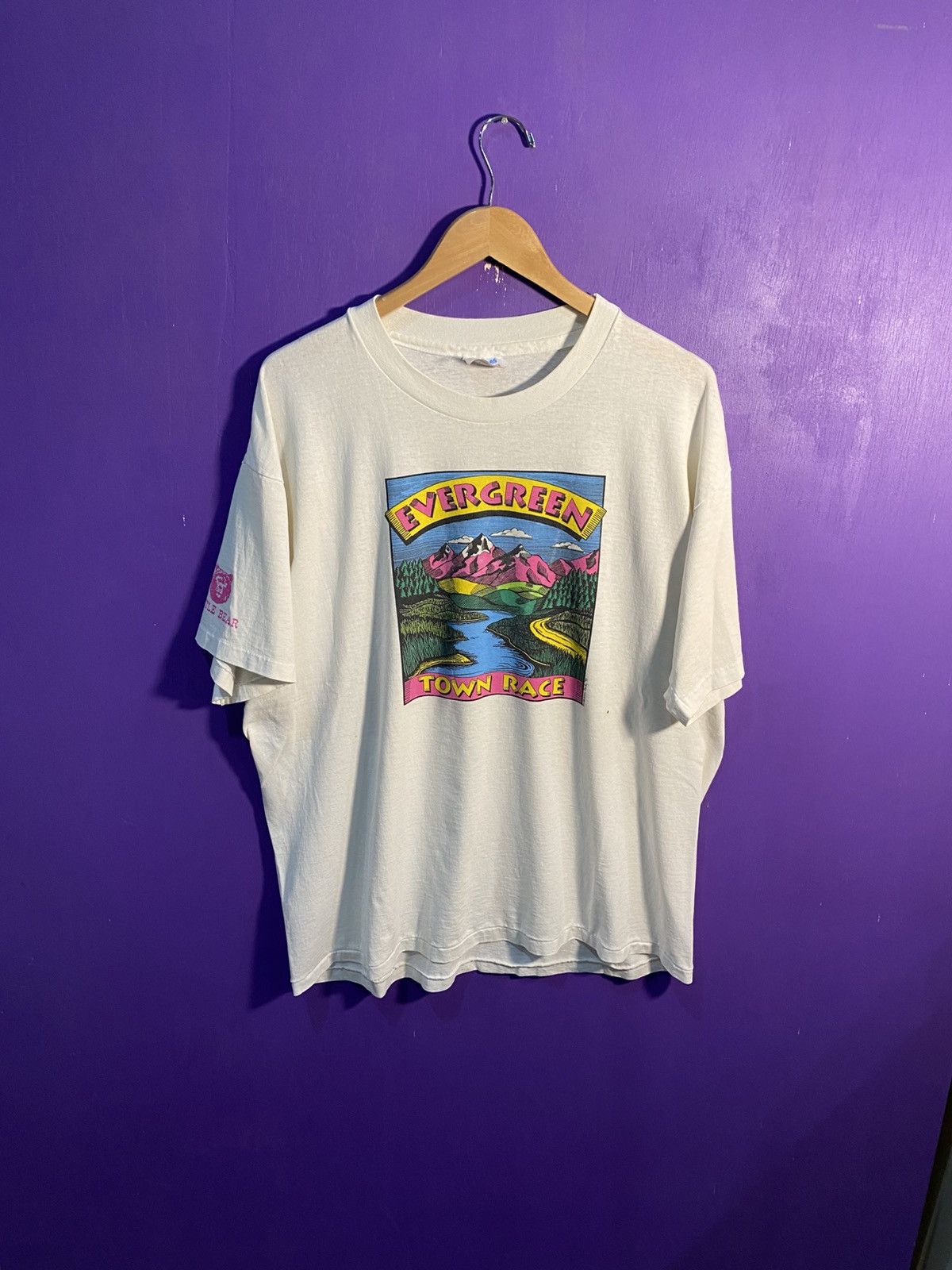Other Vintage 90s Evergreen town race t-shirt Size US XL / EU 56 / 4 - 1 Thumbnail