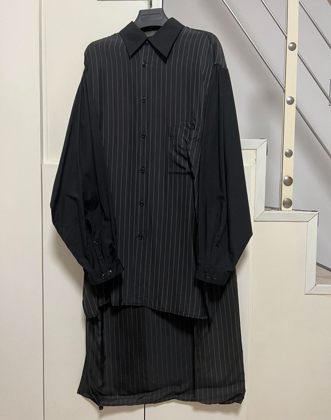 Yohji Yamamoto Yohji Yamamoto Logo Back Printed Coat Size US L / EU 52-54 / 3 - 1 Thumbnail