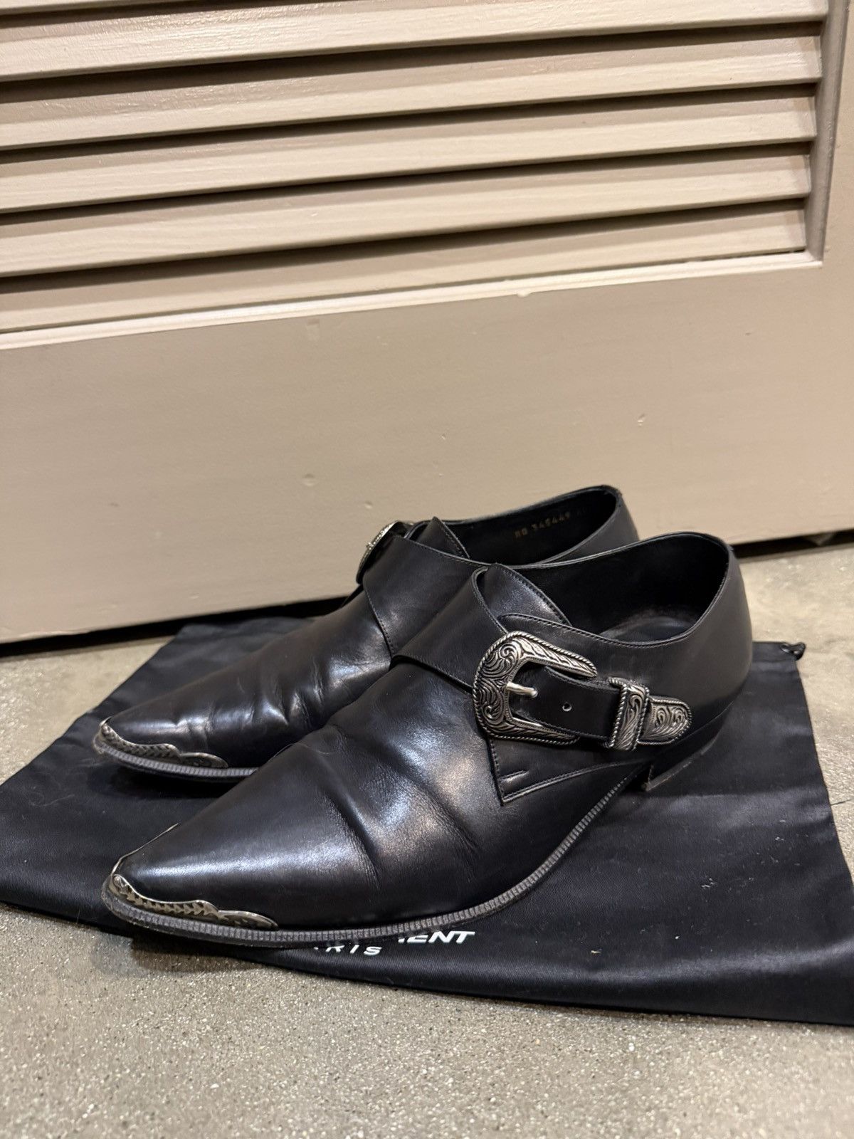 Saint Laurent Paris SS14 Western Monk Strap Duckies Loafers 40 Size US 7 / EU 40 - 3 Thumbnail