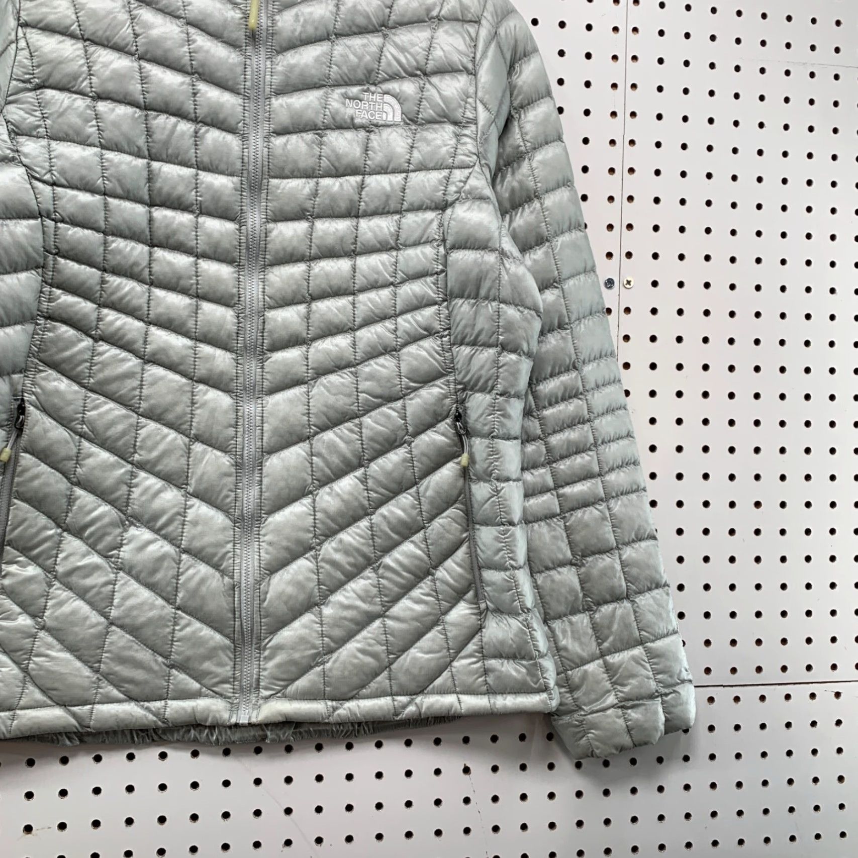 The North Face The North Face Thermaball Packable Jacket Womens Large Gray Hooded Hiking Size L / US 10 / IT 46 - 6 Thumbnail