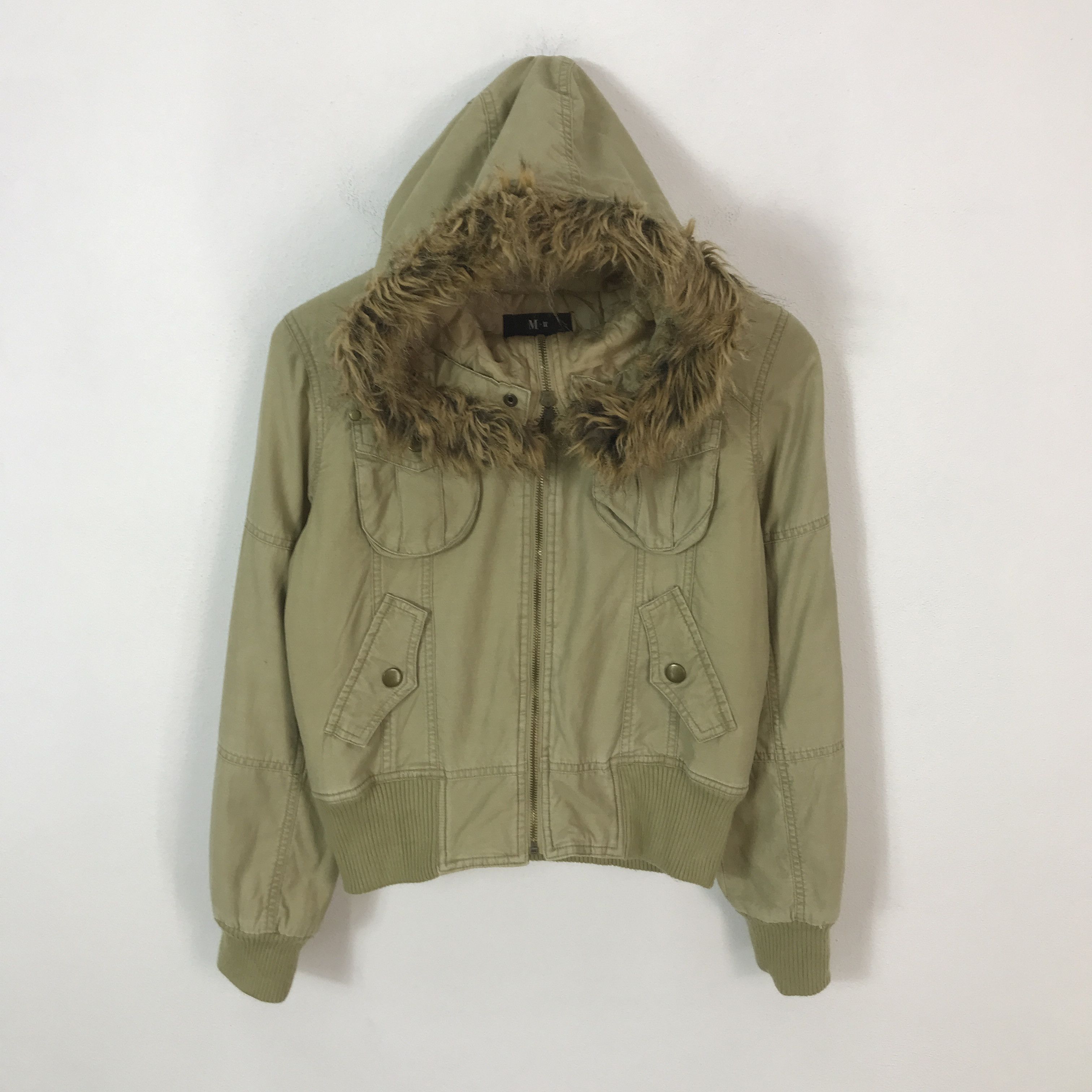 Japanese Brand Vtg Japanese brand fur hoodie M-II jacket K61B18 Size US L / EU 52-54 / 3 - 1 Thumbnail