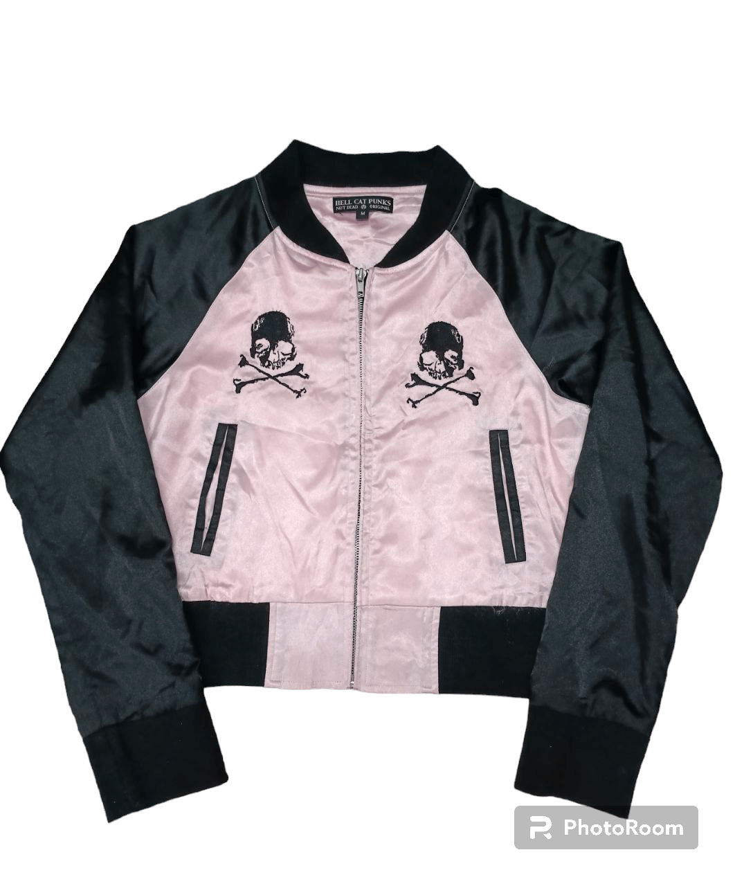 Japanese Brand HELL CAT PUNK NOT DEAD LOVE&HATE ALL MY LIVE SATIN JACKET Size M / US 6-8 / IT 42-44 - 2 Thumbnail