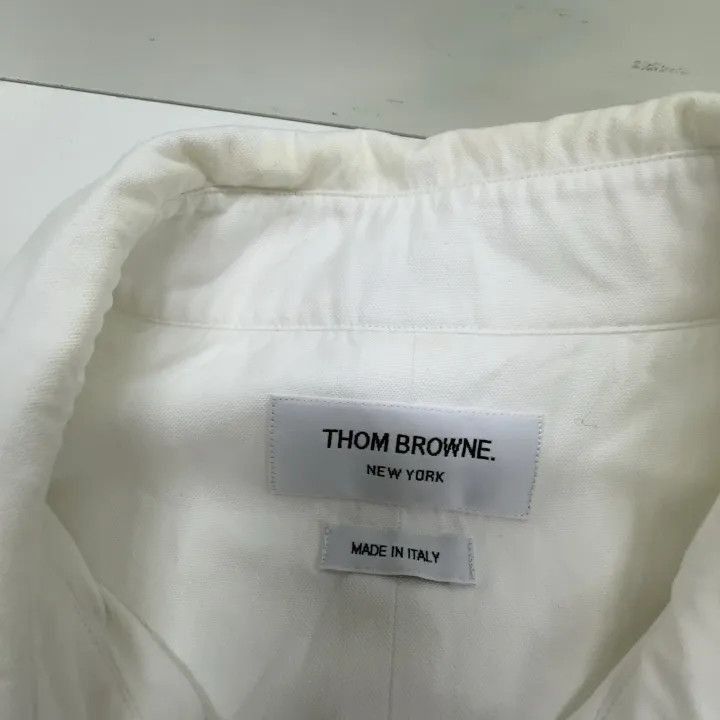 Thom Browne Thom Browne Classic Striped White Long Sleeve Shirt -2507 Size US M / EU 48-50 / 2 - 3 Thumbnail