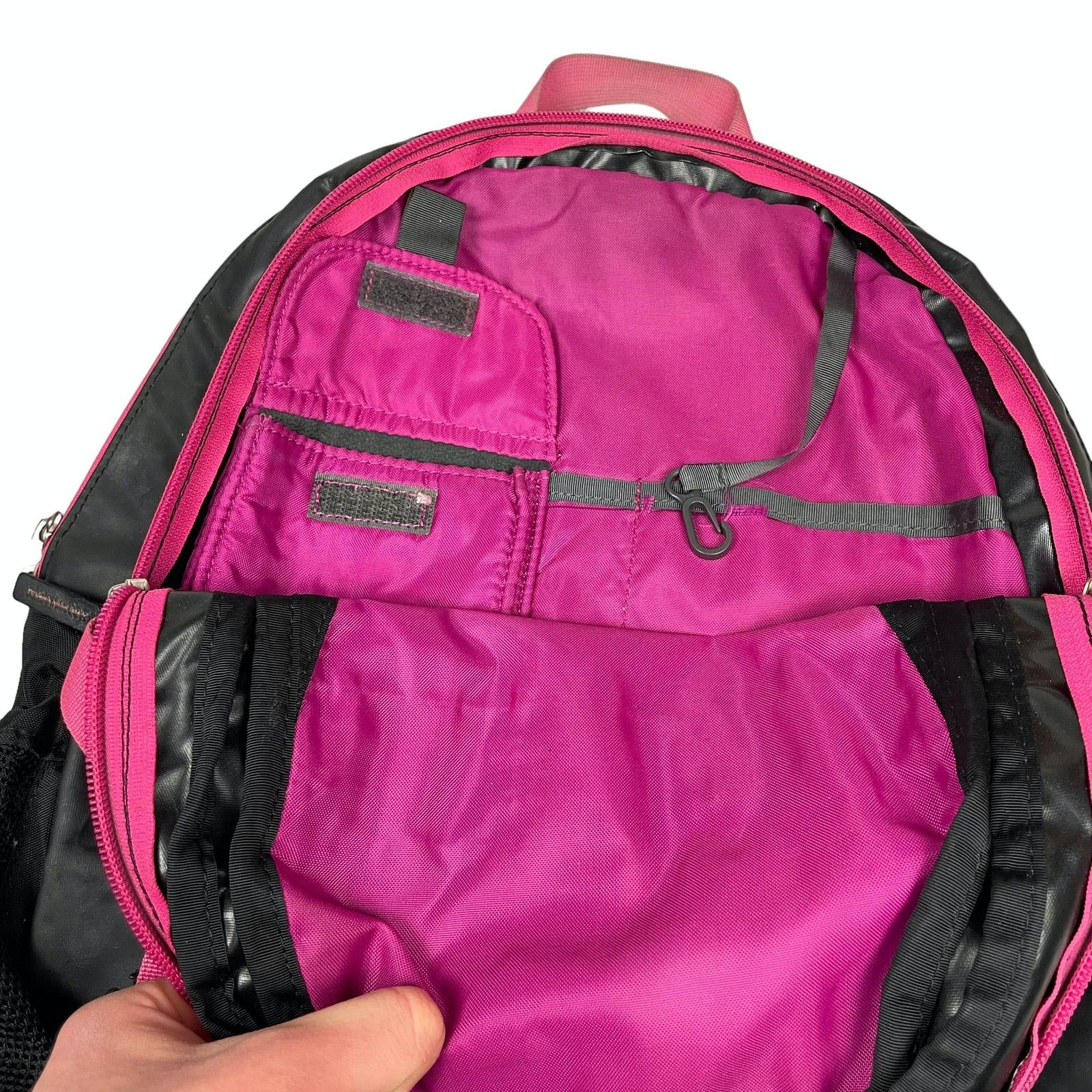 The North Face The North Face Hot Pepper Womens Black Pink Outdoor Backpack Size ONE SIZE - 7 Thumbnail