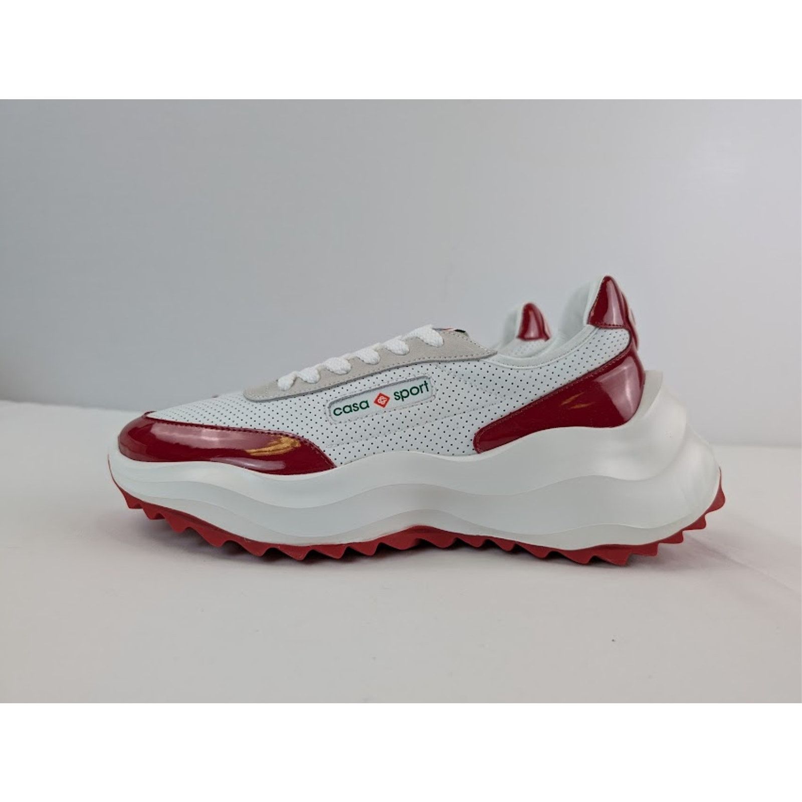 Casablanca o1rshd1 Leather Atlantis Sneaker in White / Red Size US 8.5 / EU 41-42 - 11 Thumbnail