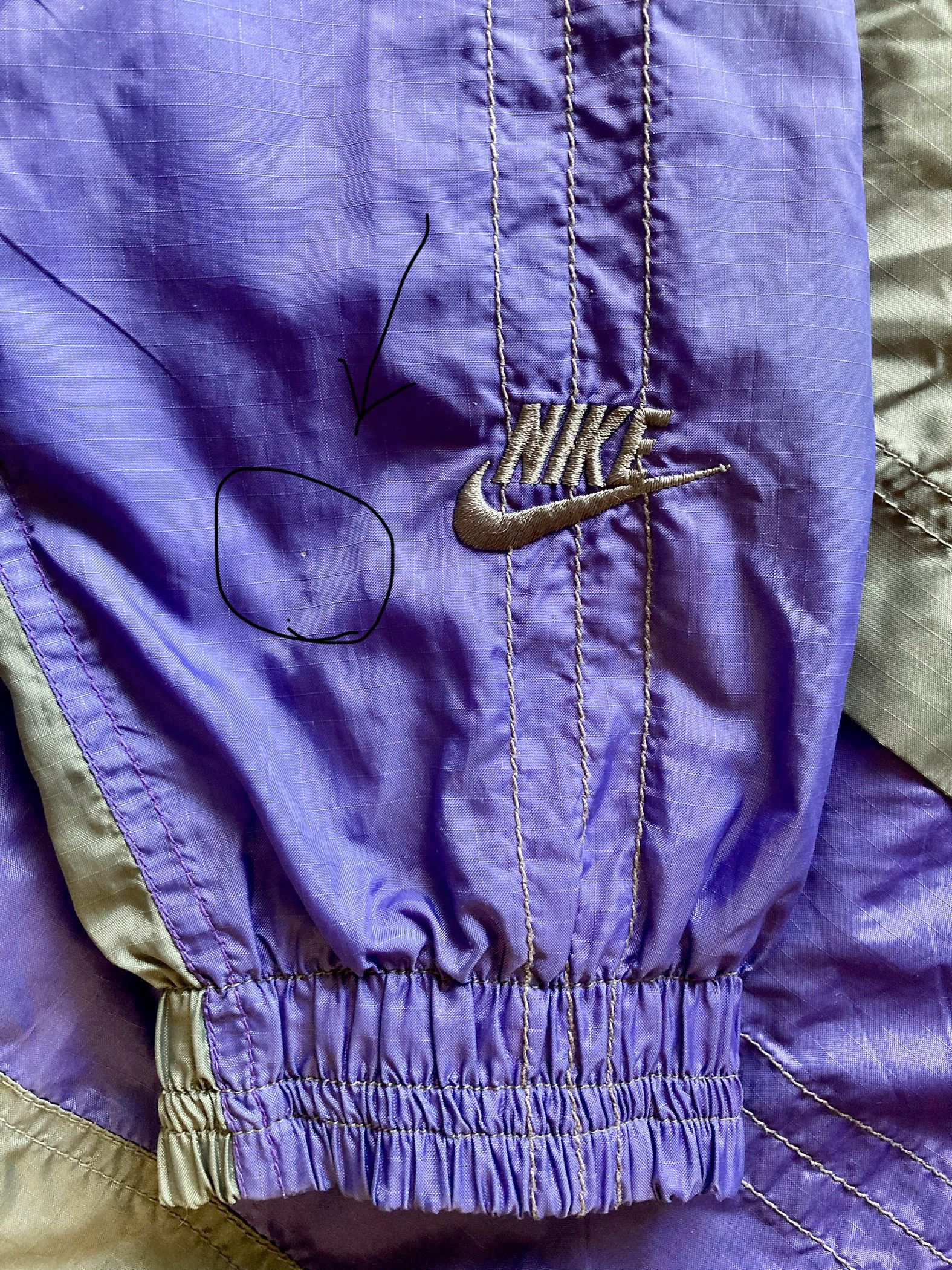 Nike × Vintage Vintage 90-S Nike Big Swoosh Baggy Track Jacket Size US L / EU 52-54 / 3 - 10 Thumbnail