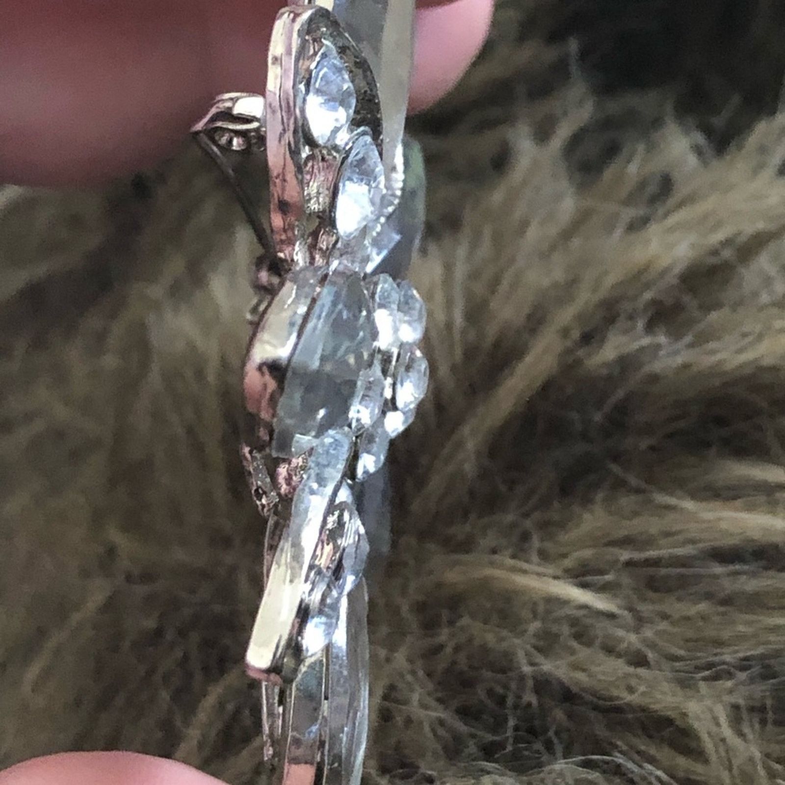Vintage Vintage clear rhinestone starburst brooch pin Size ONE SIZE - 4 Thumbnail