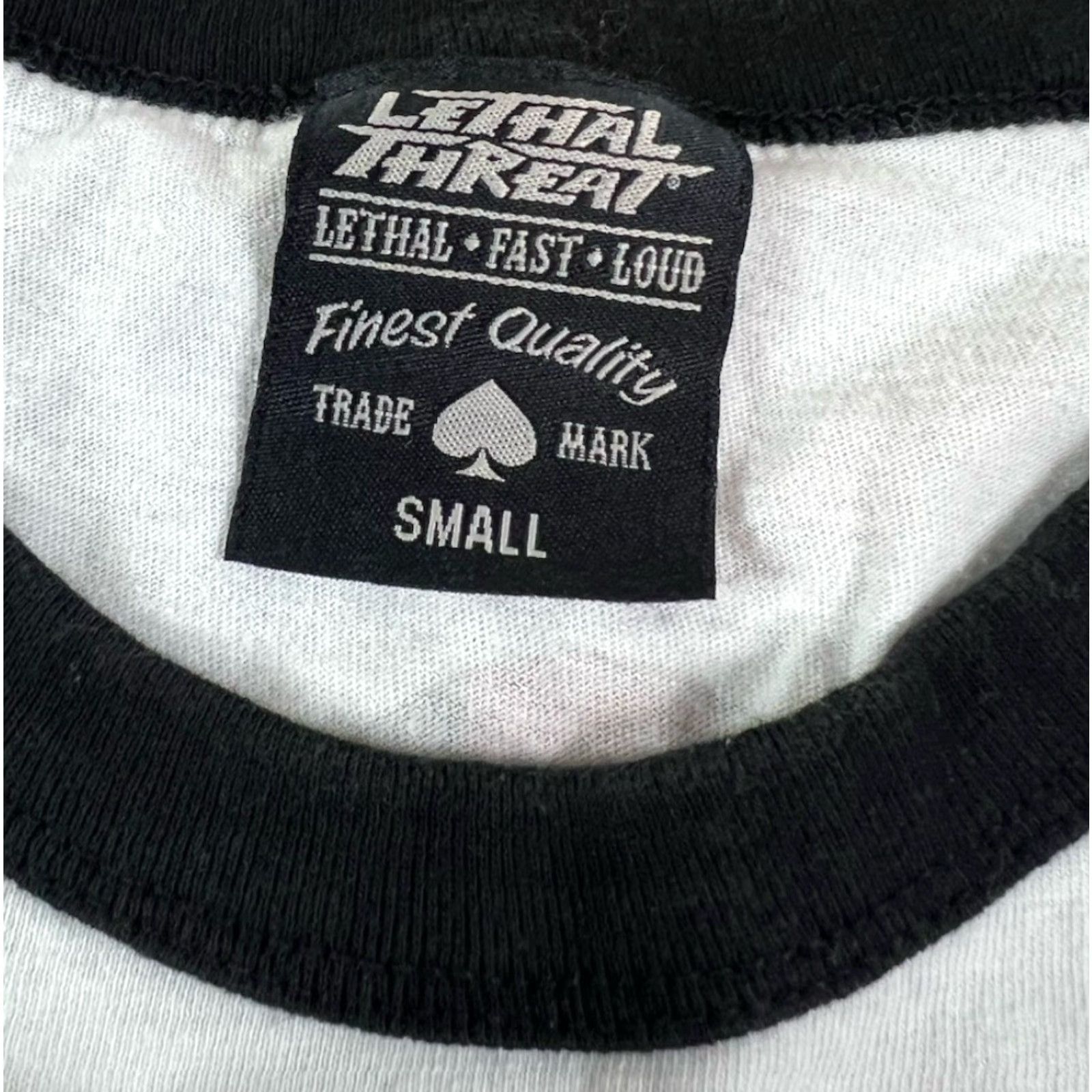 Speedo Lethal Threat T-Shirt Biker Raglan 3/4 Sleeve White S Small Mens Graphic Print Skull Speed Shop Fast Loud Skull Raglan Tee Size US S / EU 44-46 / 1 - 5 Thumbnail