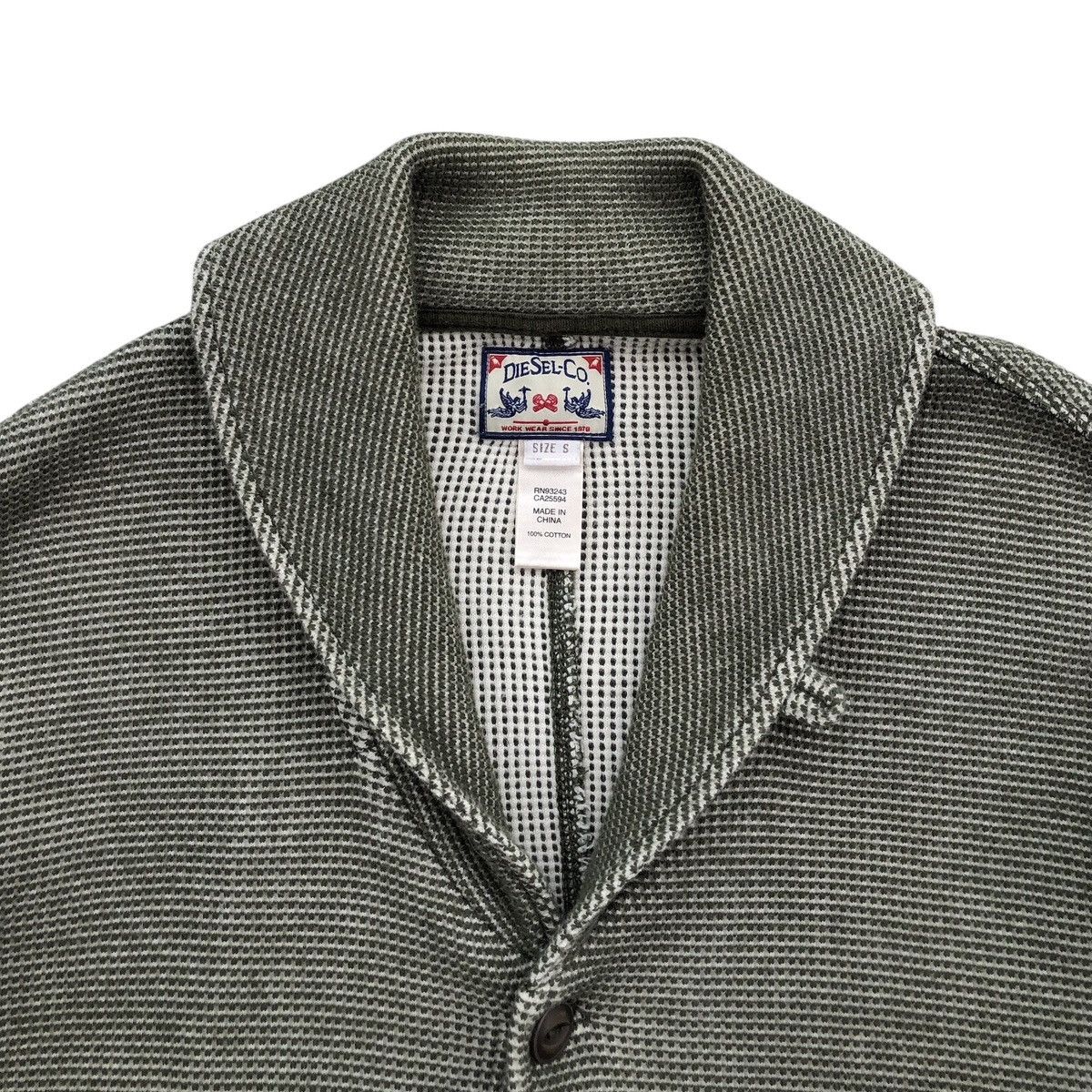 Diesel Diesel-Co. Workwear Waffle Buttoned Shawl kara Cardigan Size US S / EU 44-46 / 1 - 4 Thumbnail