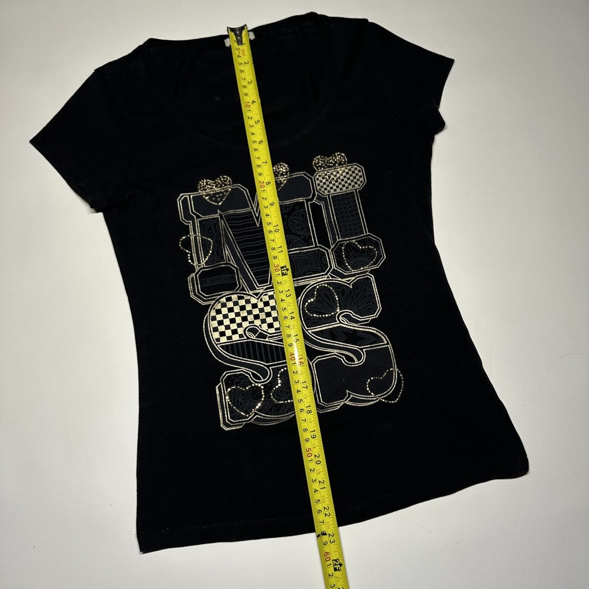 Miu Miu Miu Miu Black Graphic T-Shirt Embellished Logo Design Size S / US 4 / IT 40 - 13 Thumbnail