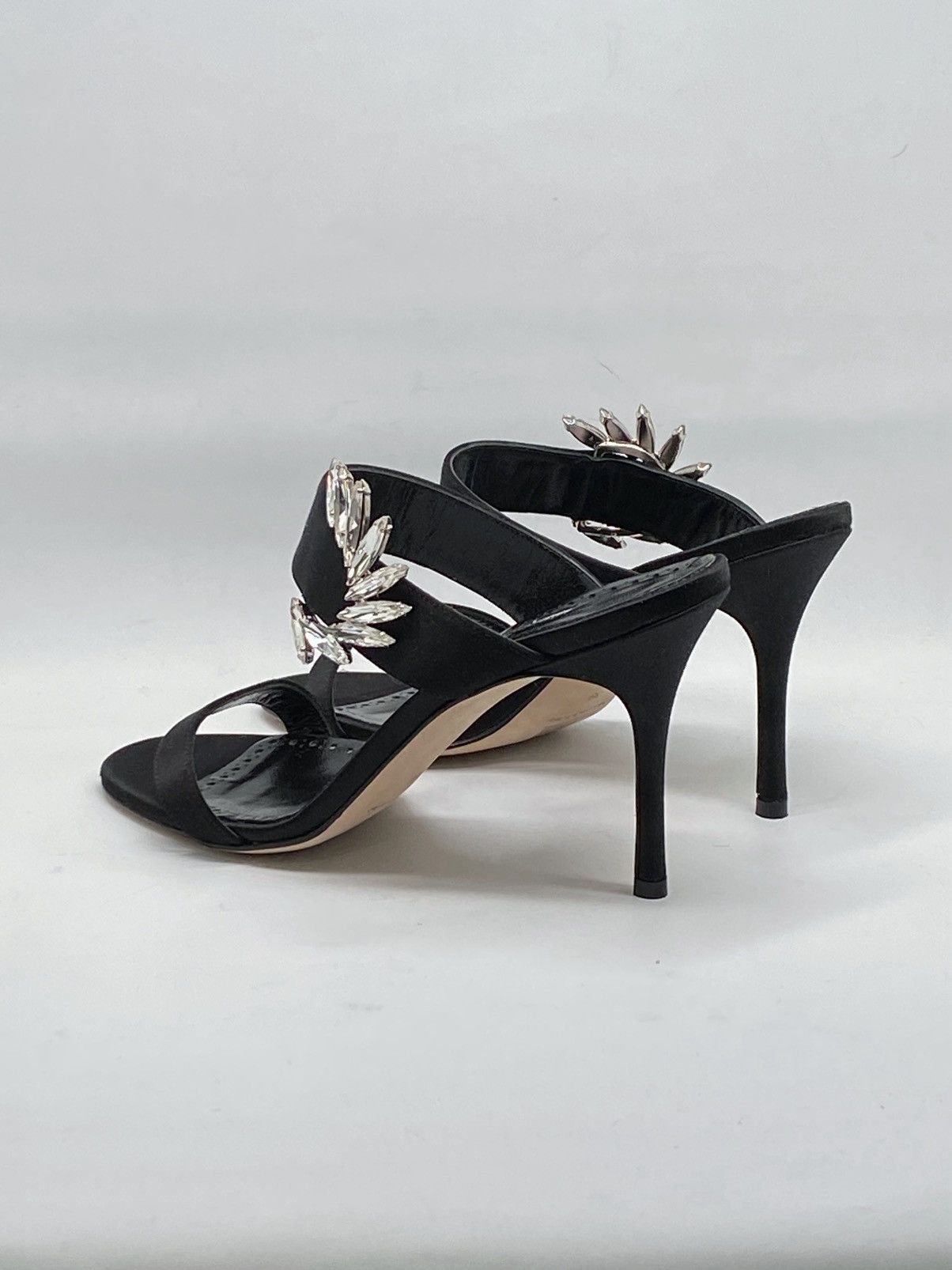 Manolo Blahnik Manolo Blahnik Crystal-Embellished Satin Sandals size 39 Size US 9 / IT 39 - 10 Thumbnail