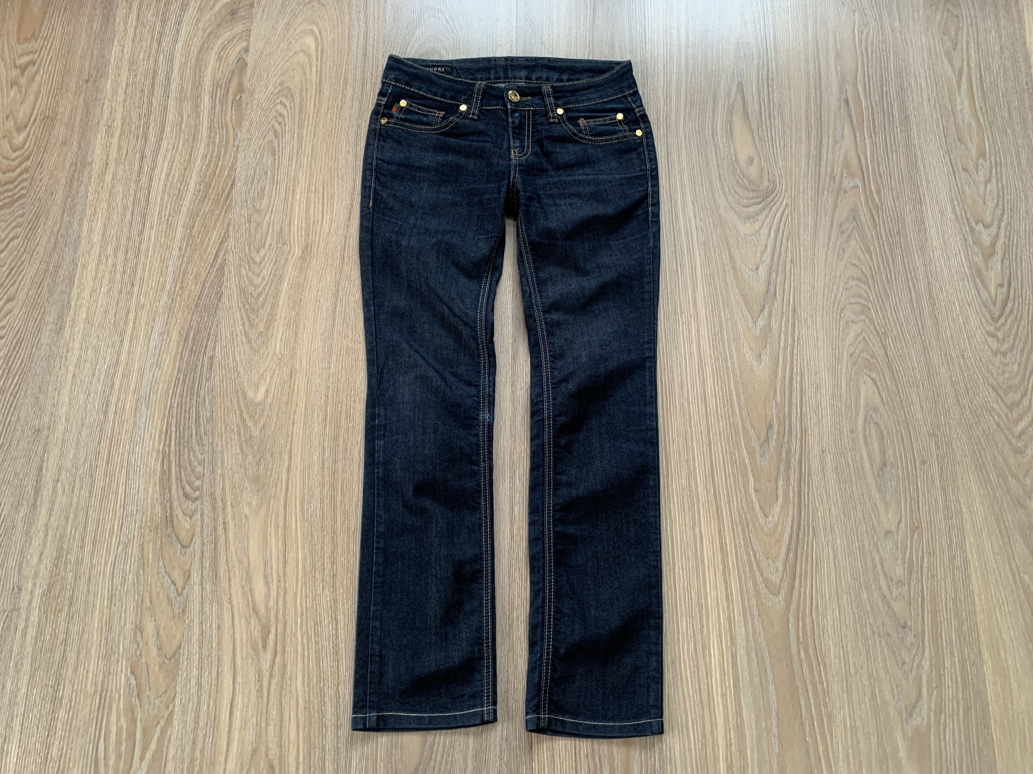 Gucci Vintage Womens Gucci Blue Skinny Jeans Size 25" / US 0 / IT 36 - 2 Thumbnail
