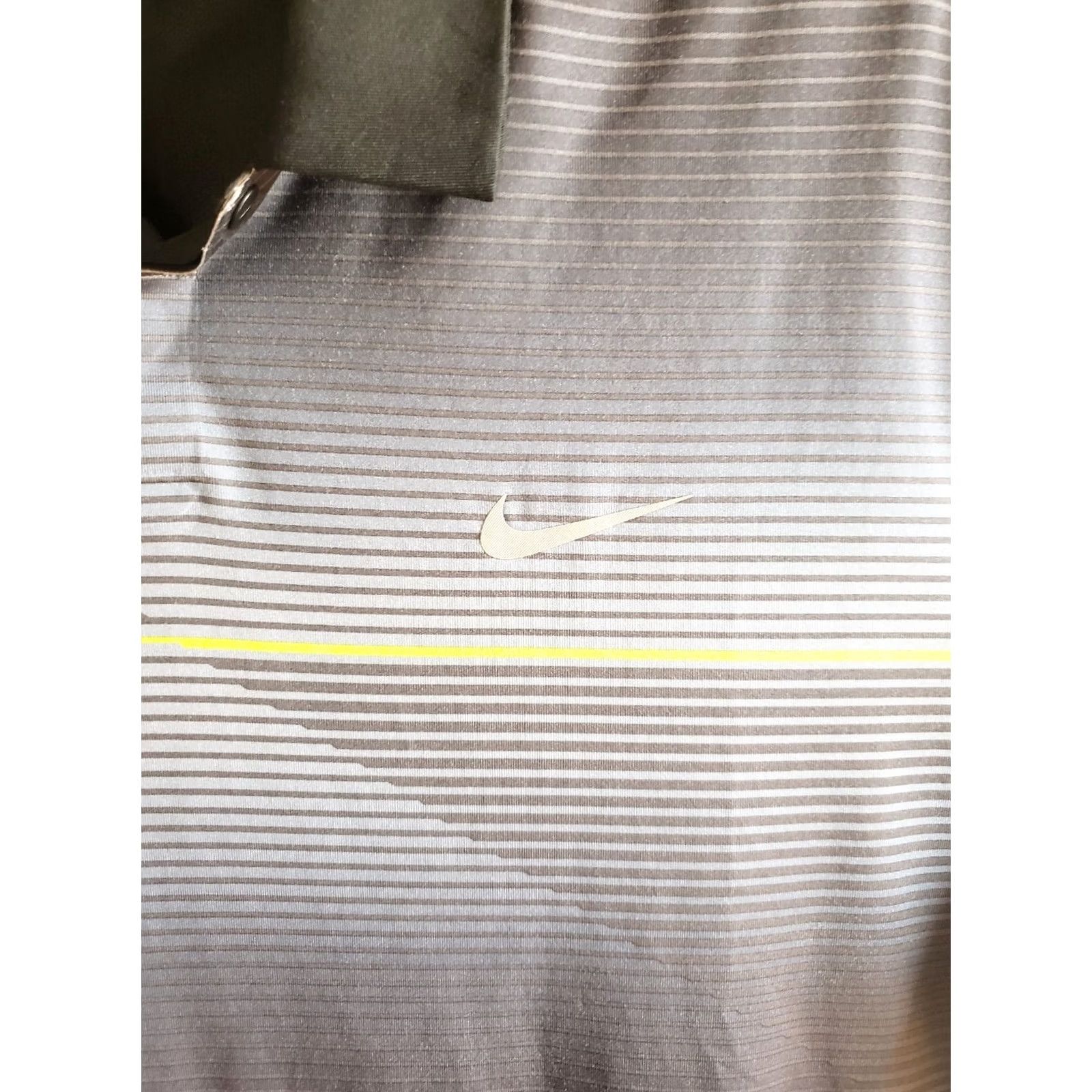 Nike Nike Tiger Woods Collection Polo Men M Black/Gray/Green Striped Fade Pattern Shirt Size US M / EU 48-50 / 2 - 4 Thumbnail