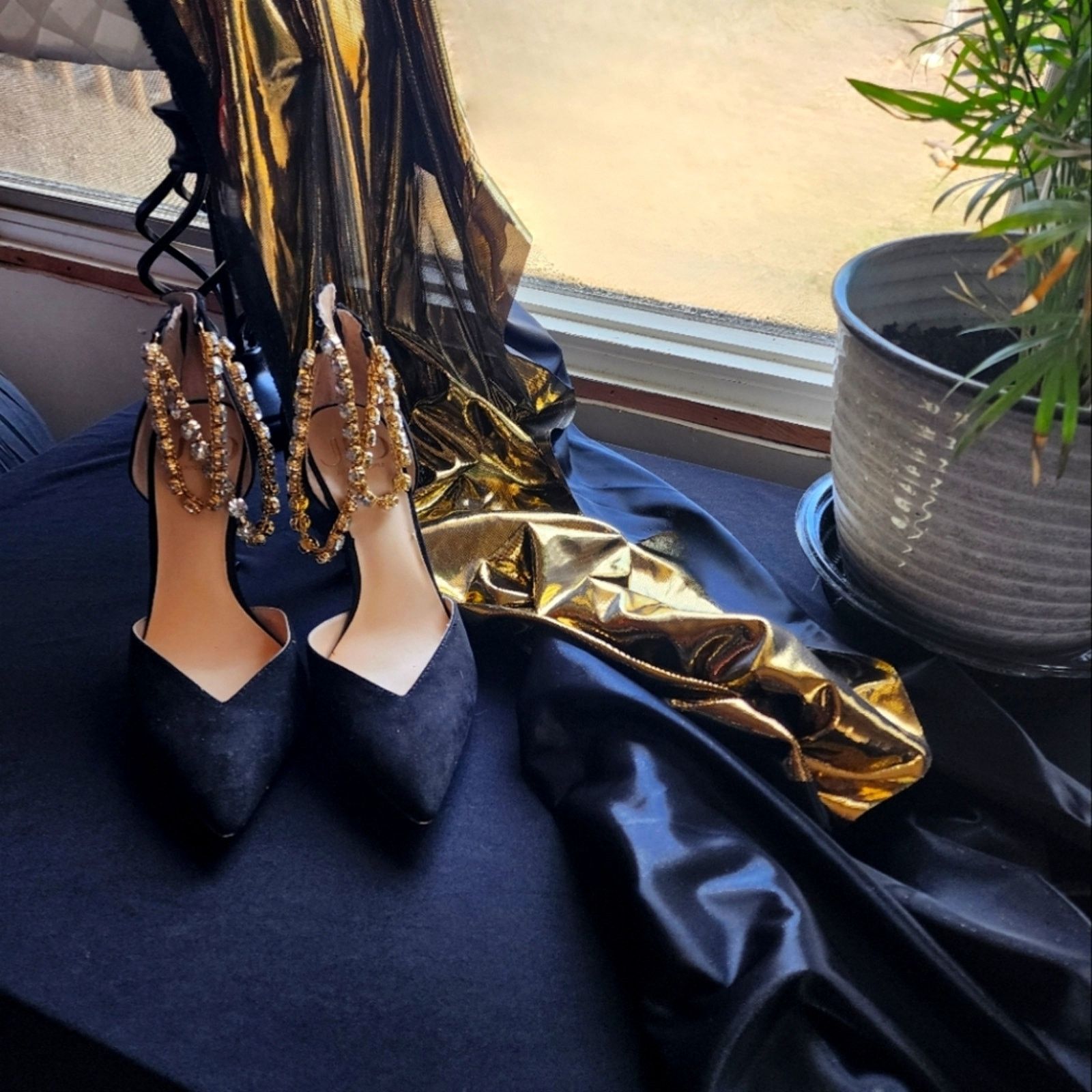 Jennifer Lopez J lo black heels Size US 6.5 / IT 36.5 - 1 Thumbnail