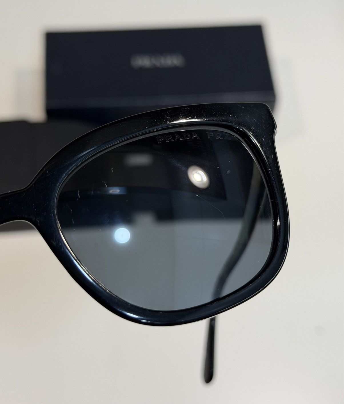 Prada PRADA Logo Polarized Sunglasses SPR03X Runway Black Square Size ONE SIZE - 16 Thumbnail