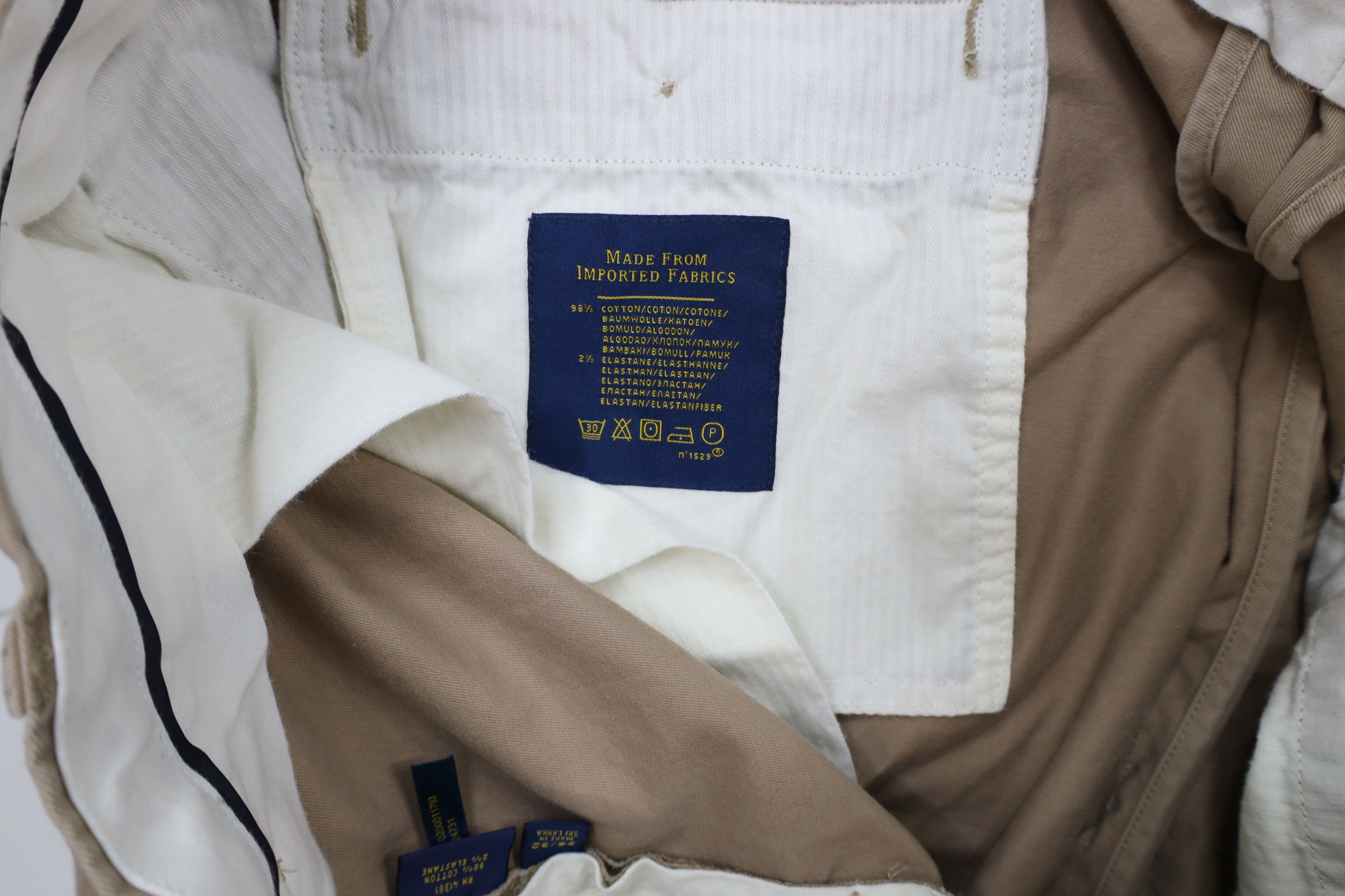 Ralph Lauren × Vintage Vintage Ralph Lauren Stretch Wide Leg Chino Pants Beige Size US 36 / EU 52 - 7 Thumbnail