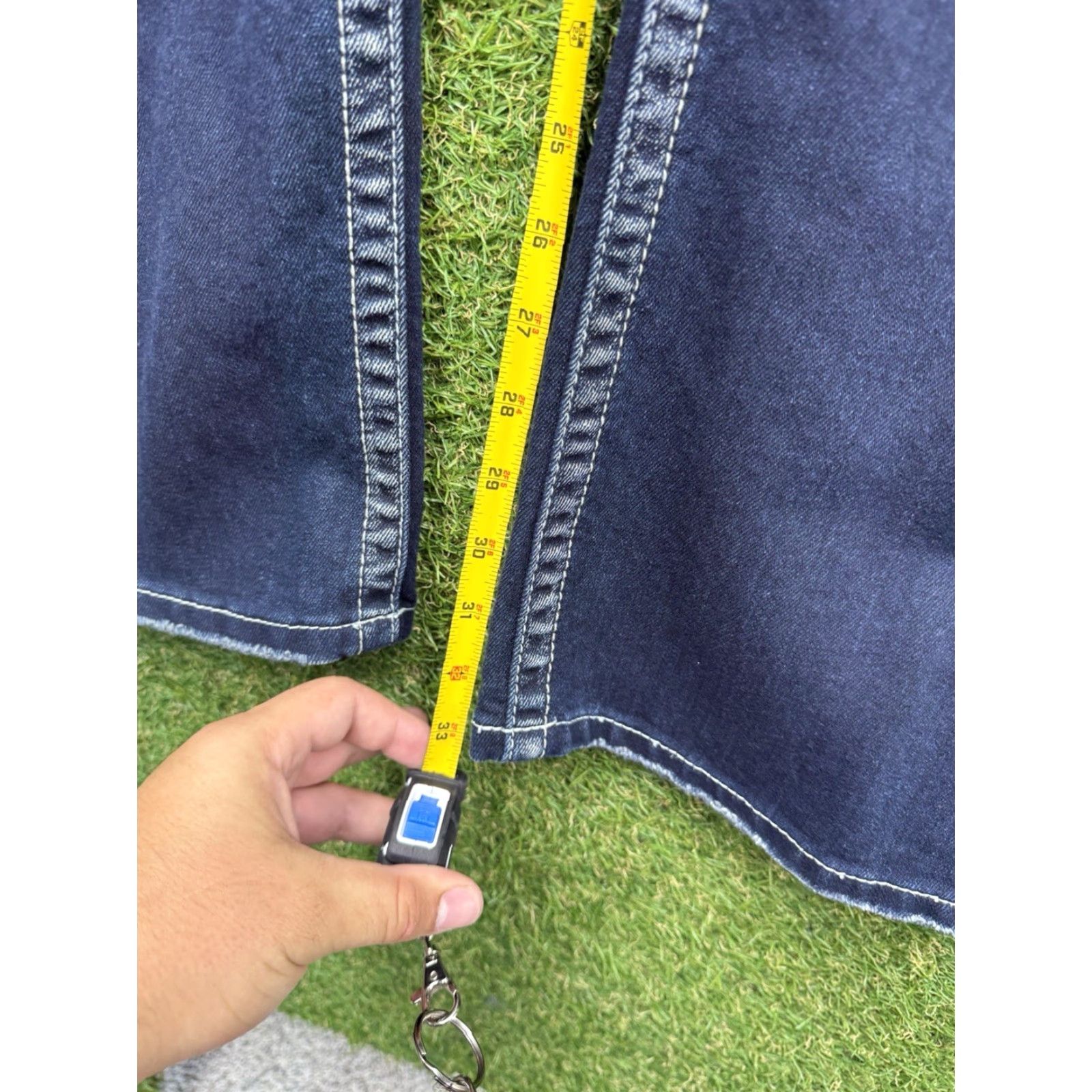 Silver Jeans Co. VINTAGE Silver Jeans Gordie Buckle Buckle Bke Relaxed Straight Jeans 33x34 Dark Blue 90s Grunge Mens Size US 33 - 4 Thumbnail