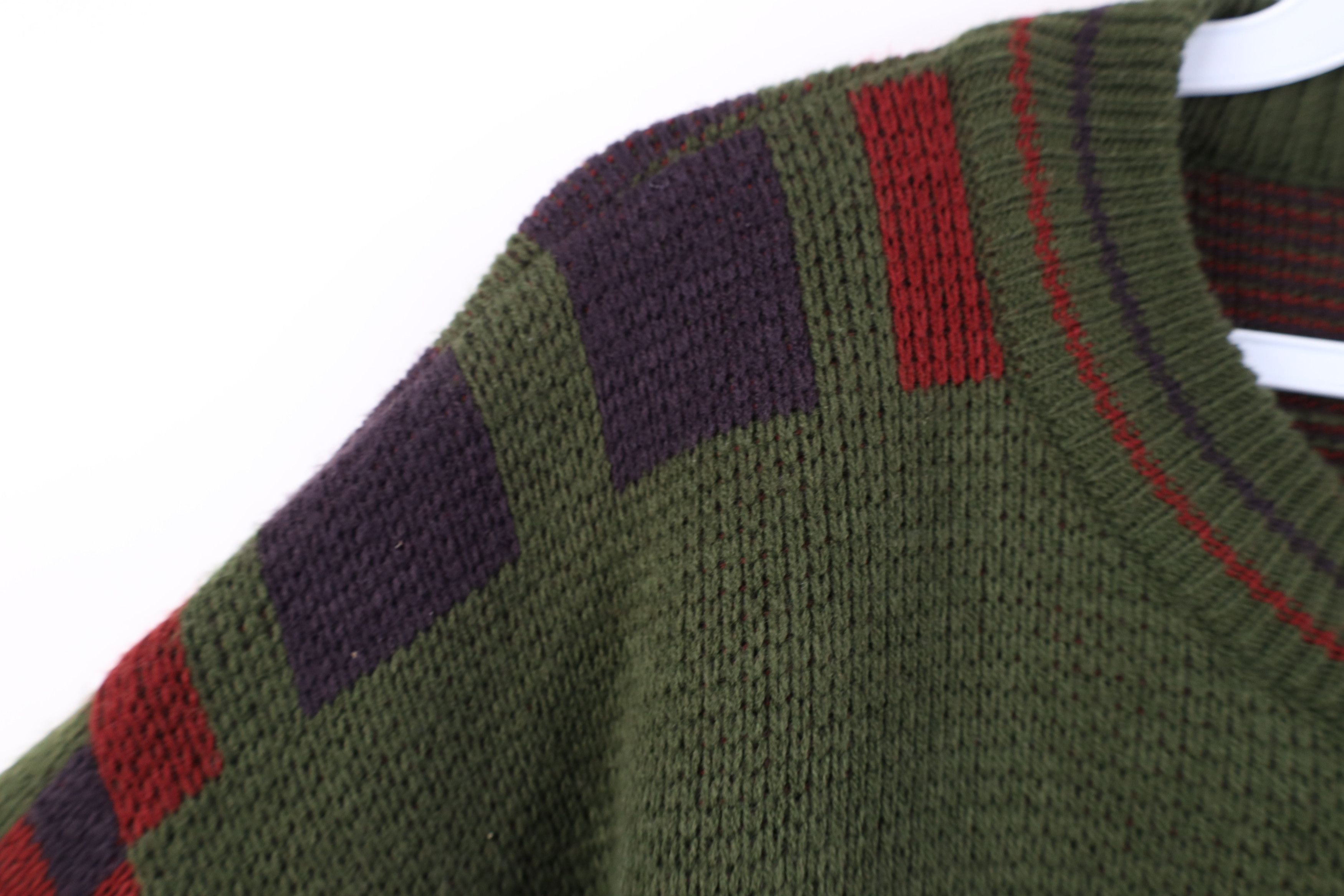 Vintage Vintage 90s Streetwear Geometric Knit Crewneck Sweater Size US L / EU 52-54 / 3 - 6 Thumbnail