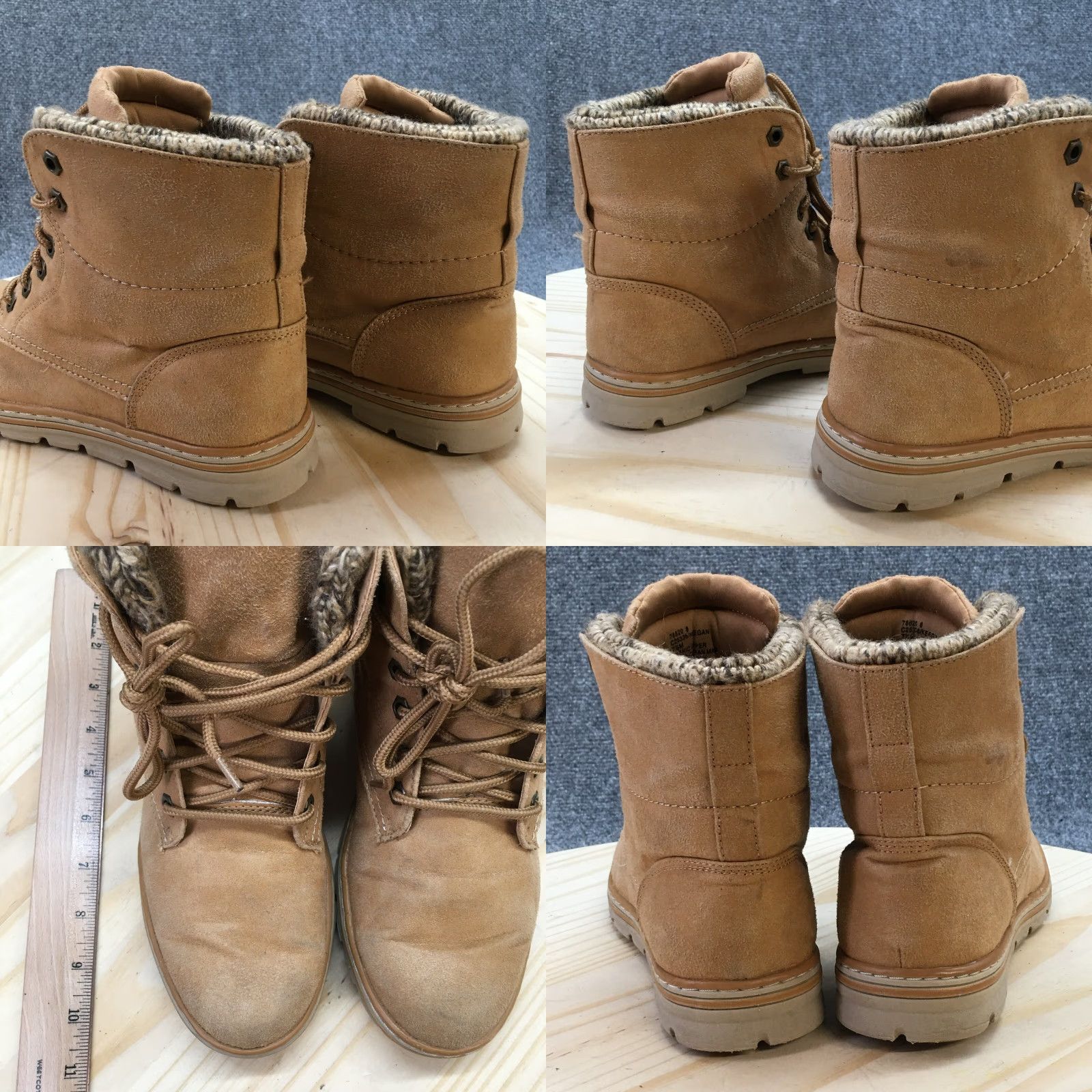 Vintage White Mountain Cliffs Boots Womens 7.5M Brown Fabric Lace Up Winter Boots Size US 8 / IT 38 - 8 Thumbnail