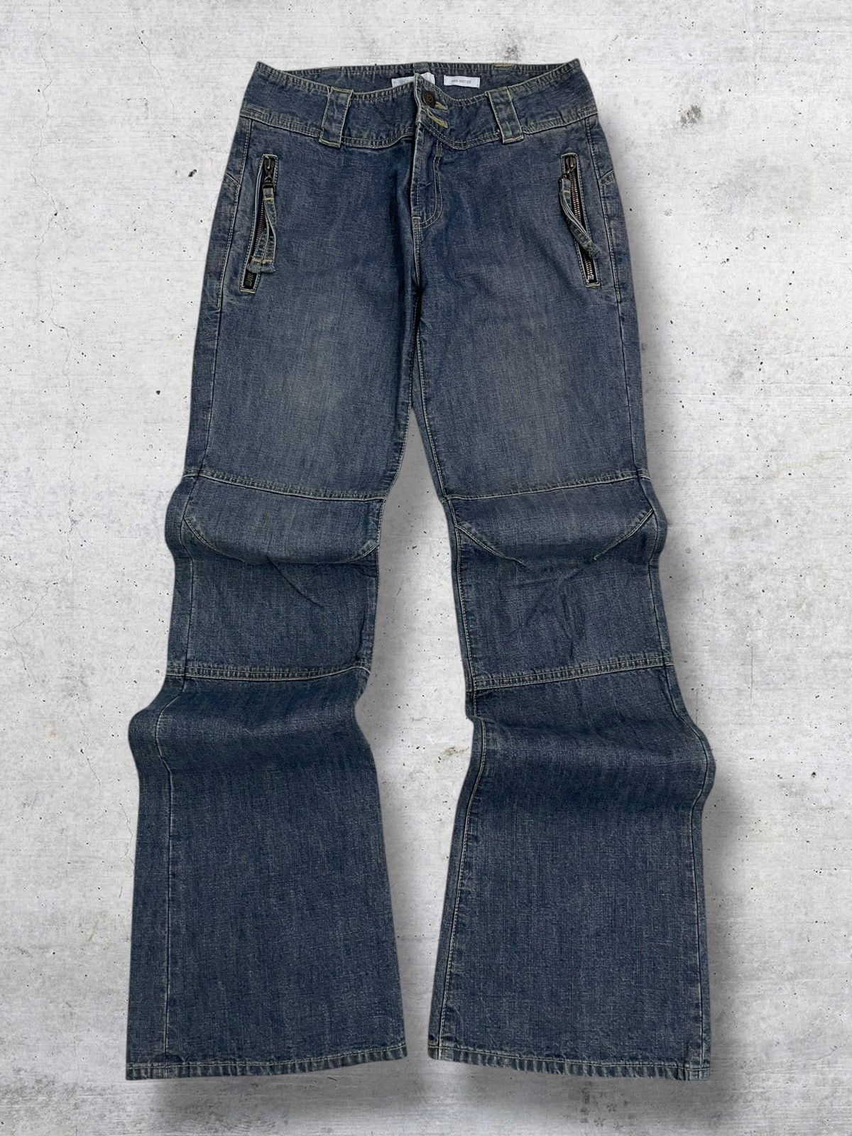 If Six Was Nine VINTAGE INPRIME 90S JAPAN UTILITY FLARED RETRO WORKWEAR JEAN Size US 27 - 1 Thumbnail