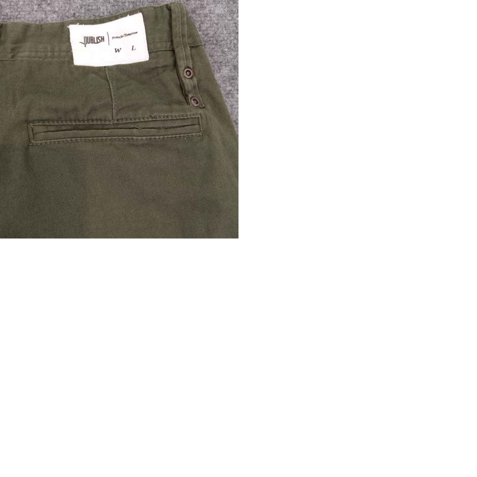 Vintage Publish Mens Pants Size 34x26 Green Joggers Zip Pocket Elastic Waist Casual Comfort Knit Polyester Slim/Regular Fit Tapered Front Flat Front Size US 34 / EU 50 - 9 Thumbnail