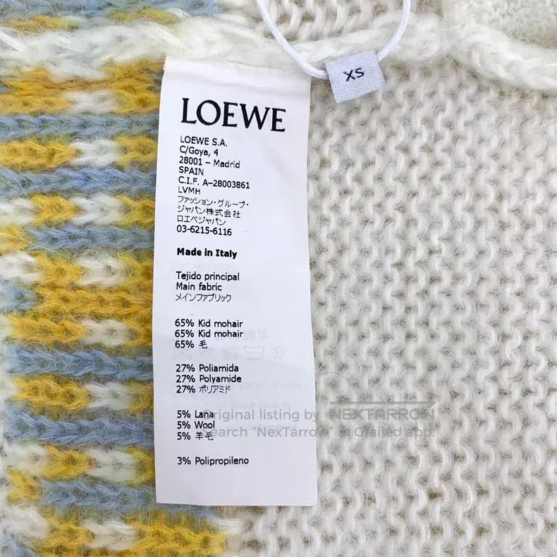 Loewe Loewe Beige logo deer floral mohair V-neck single-breasted Size XS / US 0-2 / IT 36-38 - 6 Thumbnail