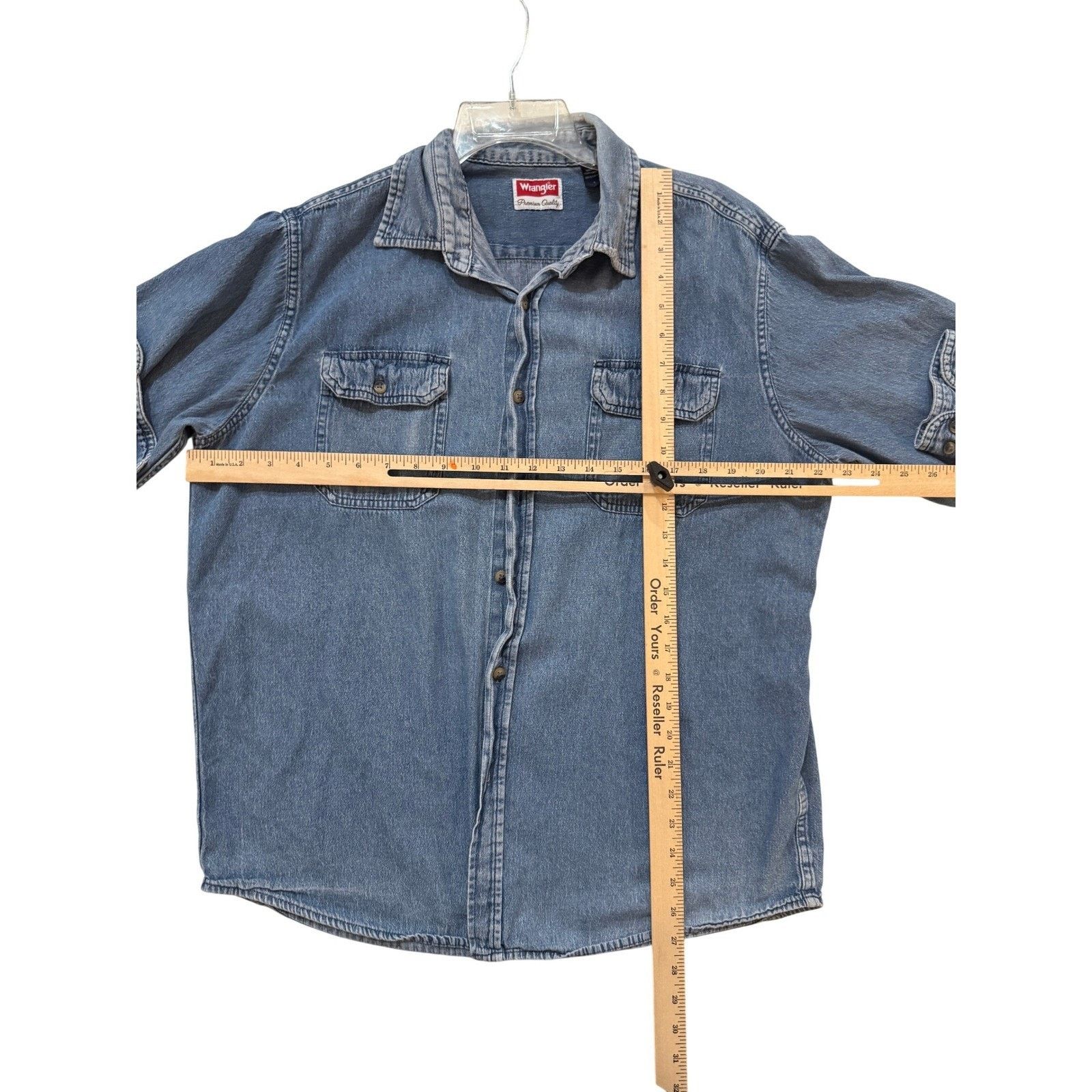 Wrangler Vintage Wrangler Denim Shirt Mens L Premium 90s Western Size US L / EU 52-54 / 3 - 3 Thumbnail