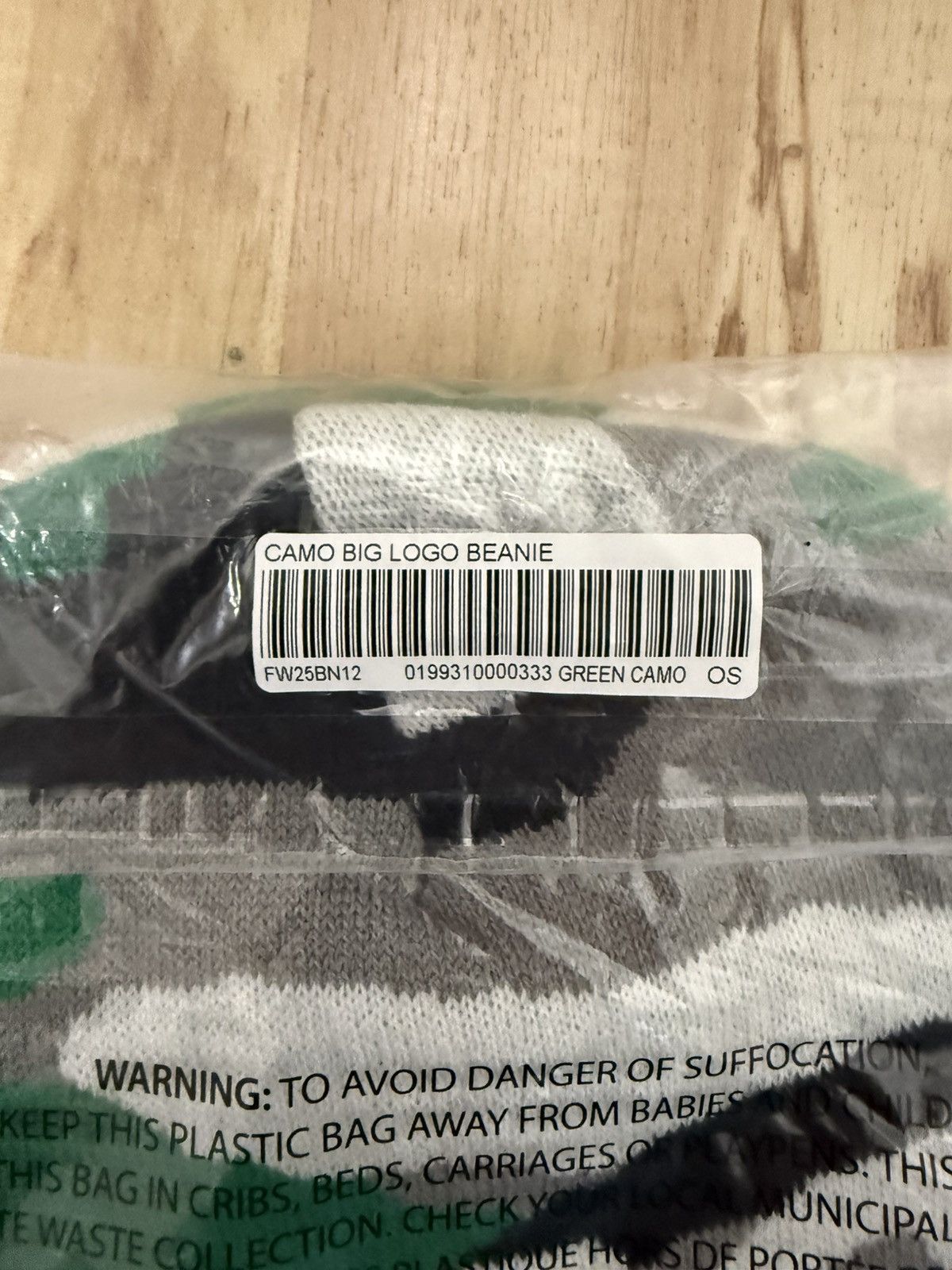 Supreme Supreme Camo Big Logo Beanie Green Size ONE SIZE - 3 Thumbnail
