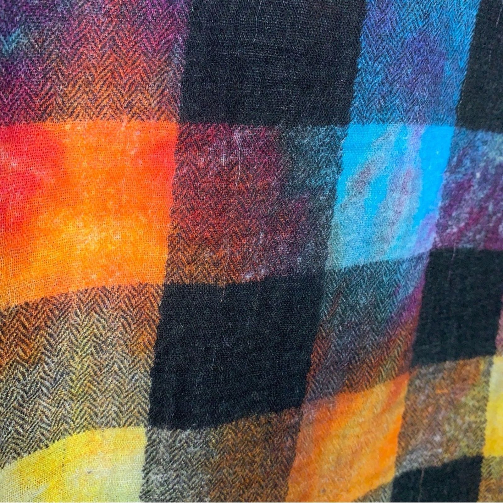 R13 R13 Oversized Drop Neck Shirt (Sz XS) Rainbow Plaid Check Size XS / US 0-2 / IT 36-38 - 15 Thumbnail