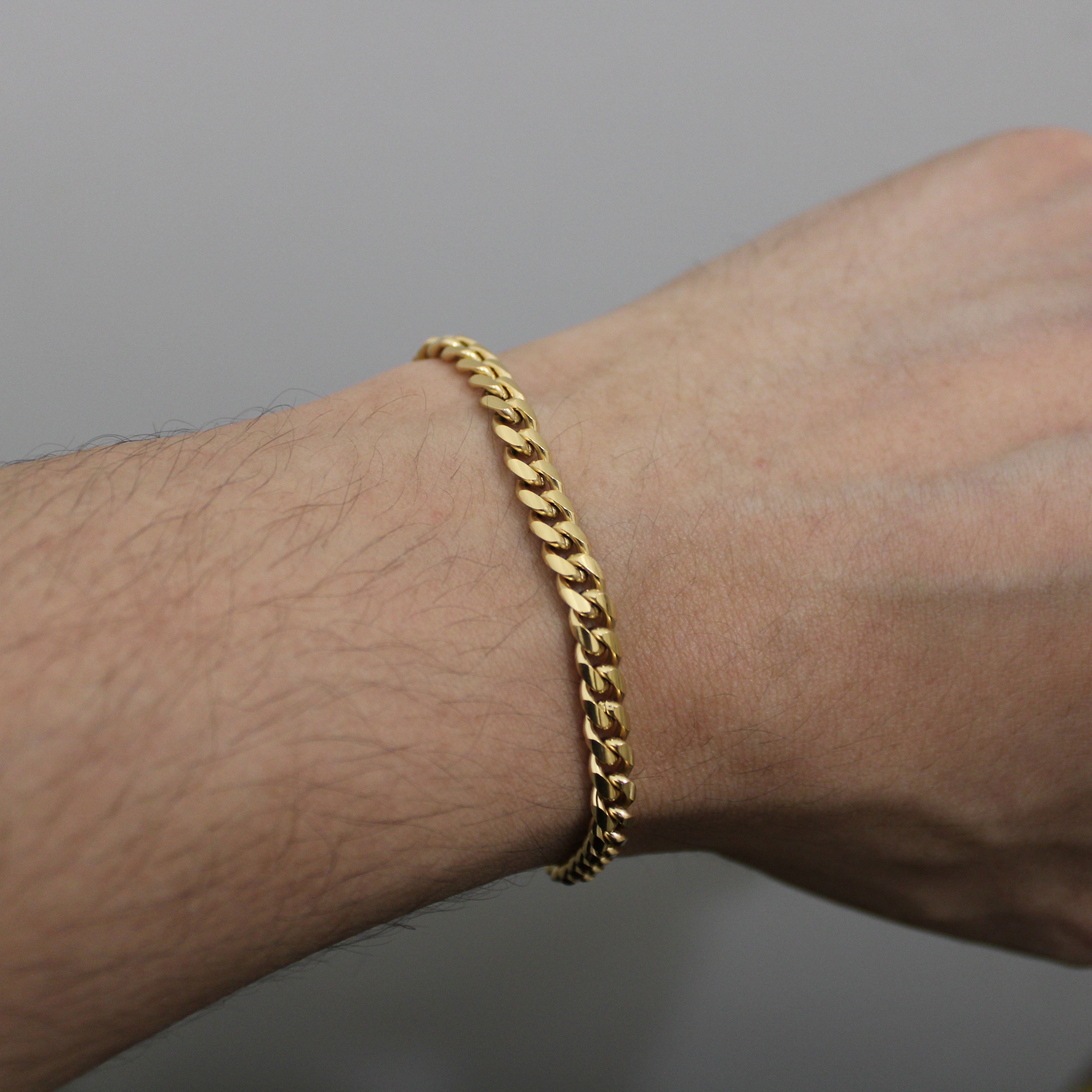 Jewelry Gold 5mm Cuban Link Bracelet 7 / 8 Inch Size ONE SIZE - 2 Thumbnail