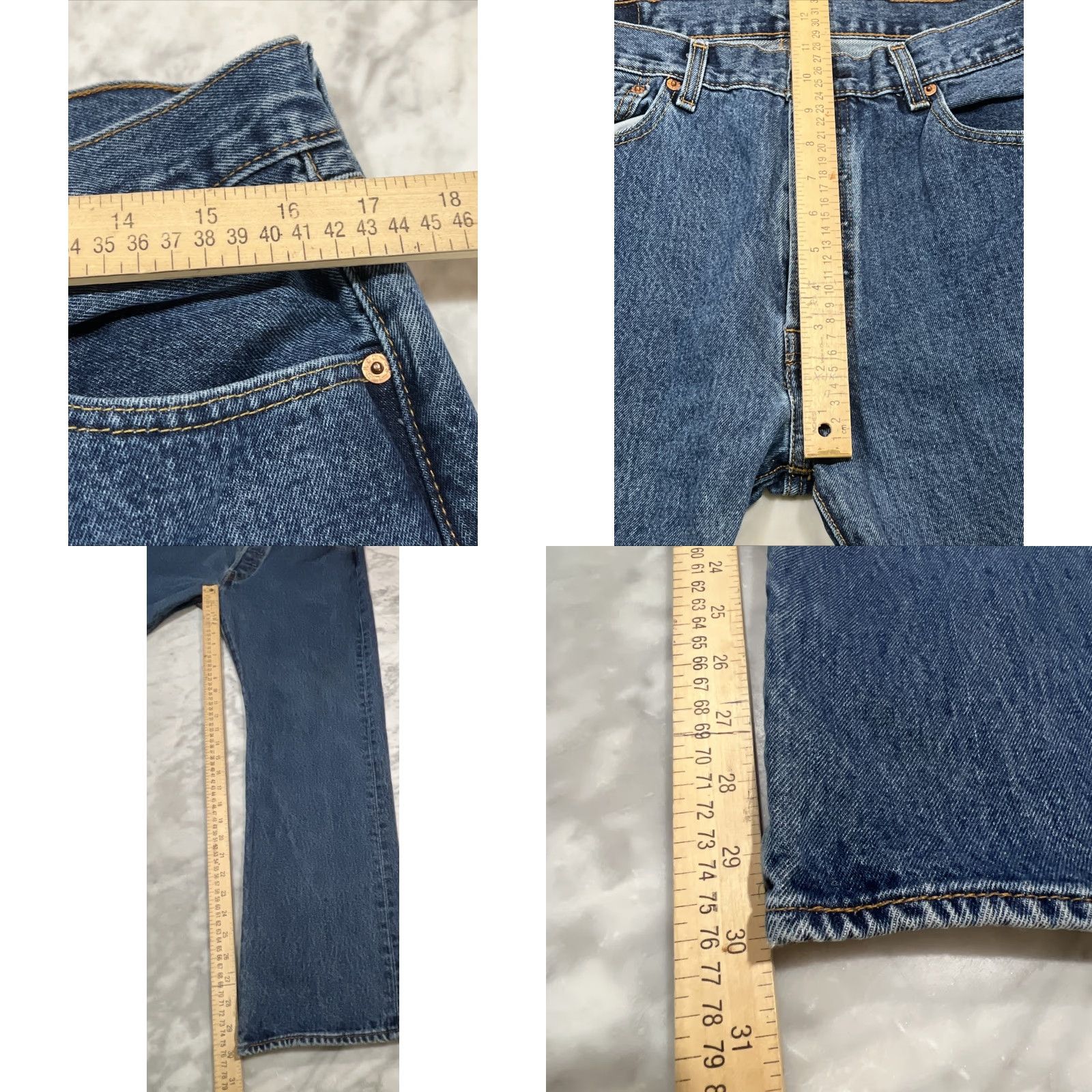 Levi's VINTAGE Levi’s 501 Jeans Button Fly Men 34x30 Blue Straight Classic Jeans 5-Pocket Denim Cotton USA Cowboy Size US 34 / EU 50 - 9 Thumbnail