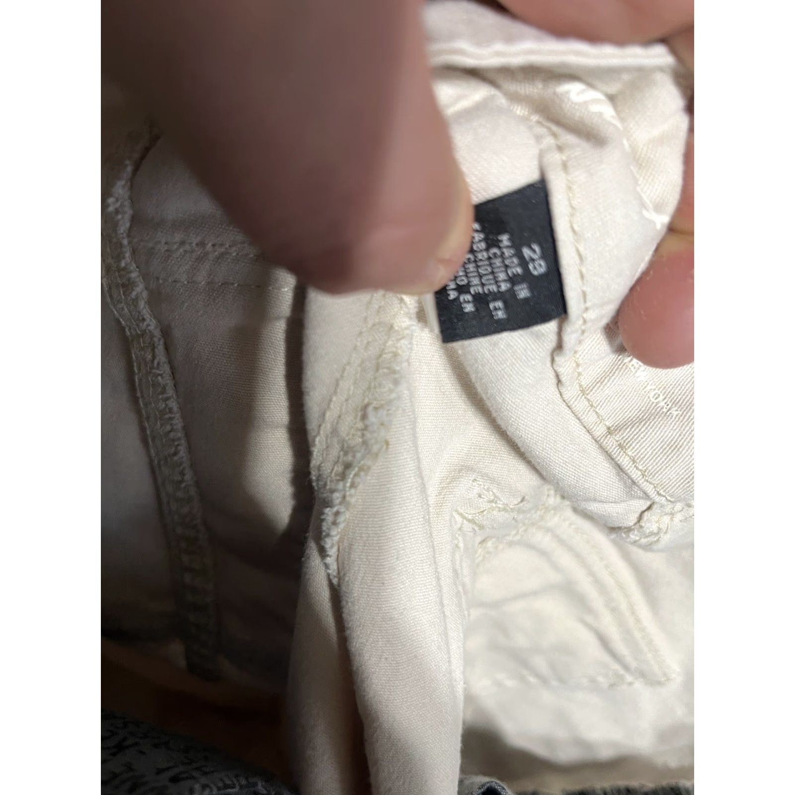 Kenneth Cole KENNETH COLE NEW YORK Jeans Women 29 Low Rise Beige Stretch Skinny Cargo Size 29" - 6 Thumbnail